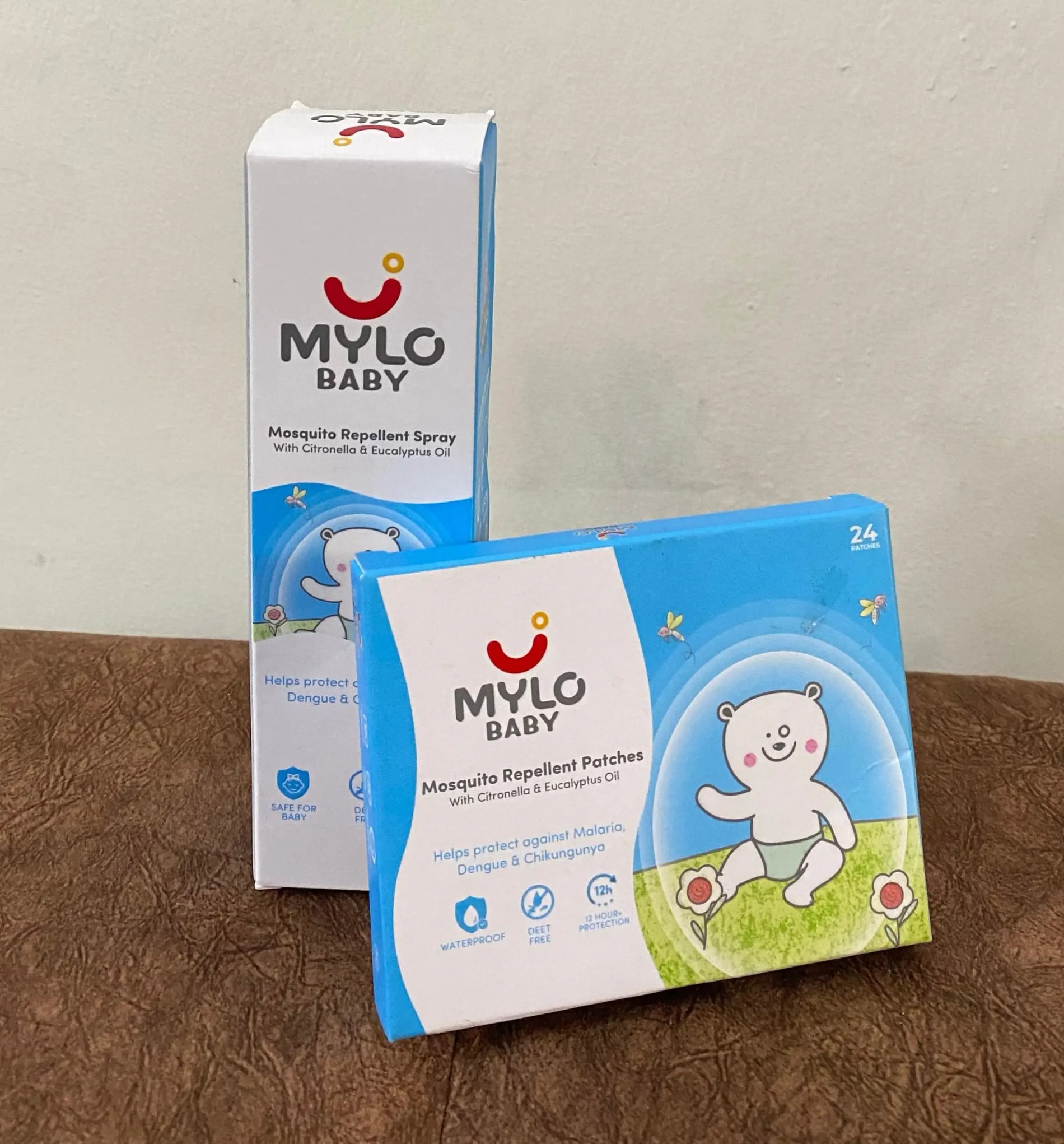 Baby Mosquito Spray (100 ml) & Mosquito Patches for Kids (24 Patches) | 100% Natural Ingredients | Protect Against Dengue, Malaria, Chikungunya | 12 Hour Protection