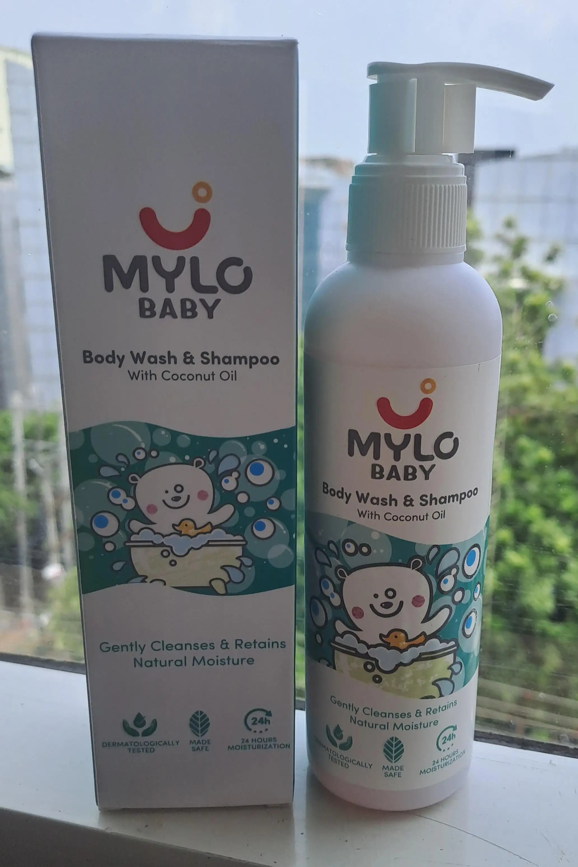 Baby Shampoo and Body Wash | Gentle Cleansing Head-to-Toe | Tear Free Formulation | Retains Natural Moisture | Dermatologically Tested | Made Safe Certified- 200 ml - Pack of 2