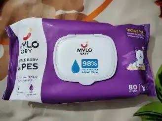 Gentle Baby Wipes With Lid - Organic Coconut Oil, Neem, Aloe Vera and Vitamin E | 98% Pure Water | Dermatologically Tested (Pack of 3) - 72 Wipes Per Pack