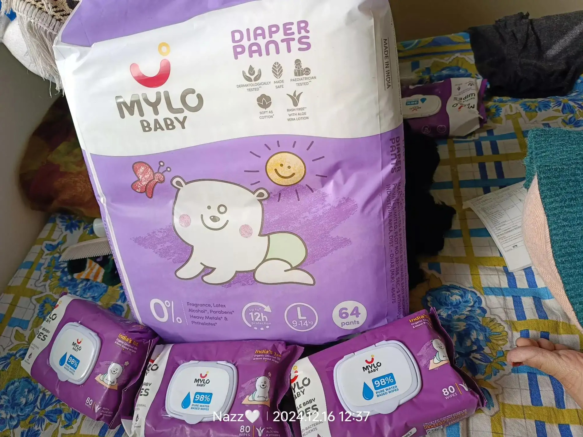 Baby Diaper Pants Small (S) Size 4-8 kgs (42 count) Leak Proof | Lightweight | Rash Free | 12 Hours Protection | ADL Technology (Pack of 1)
