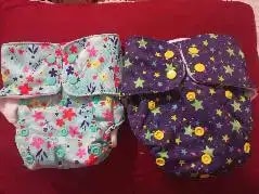 Adjustable Washable & Reusable Cloth Diaper With Absorbent Insert Pad (3M-3Y) | Oeko-Tex Certified | Prevents Rashes - Rainbow & Jungle - Pack of 2
