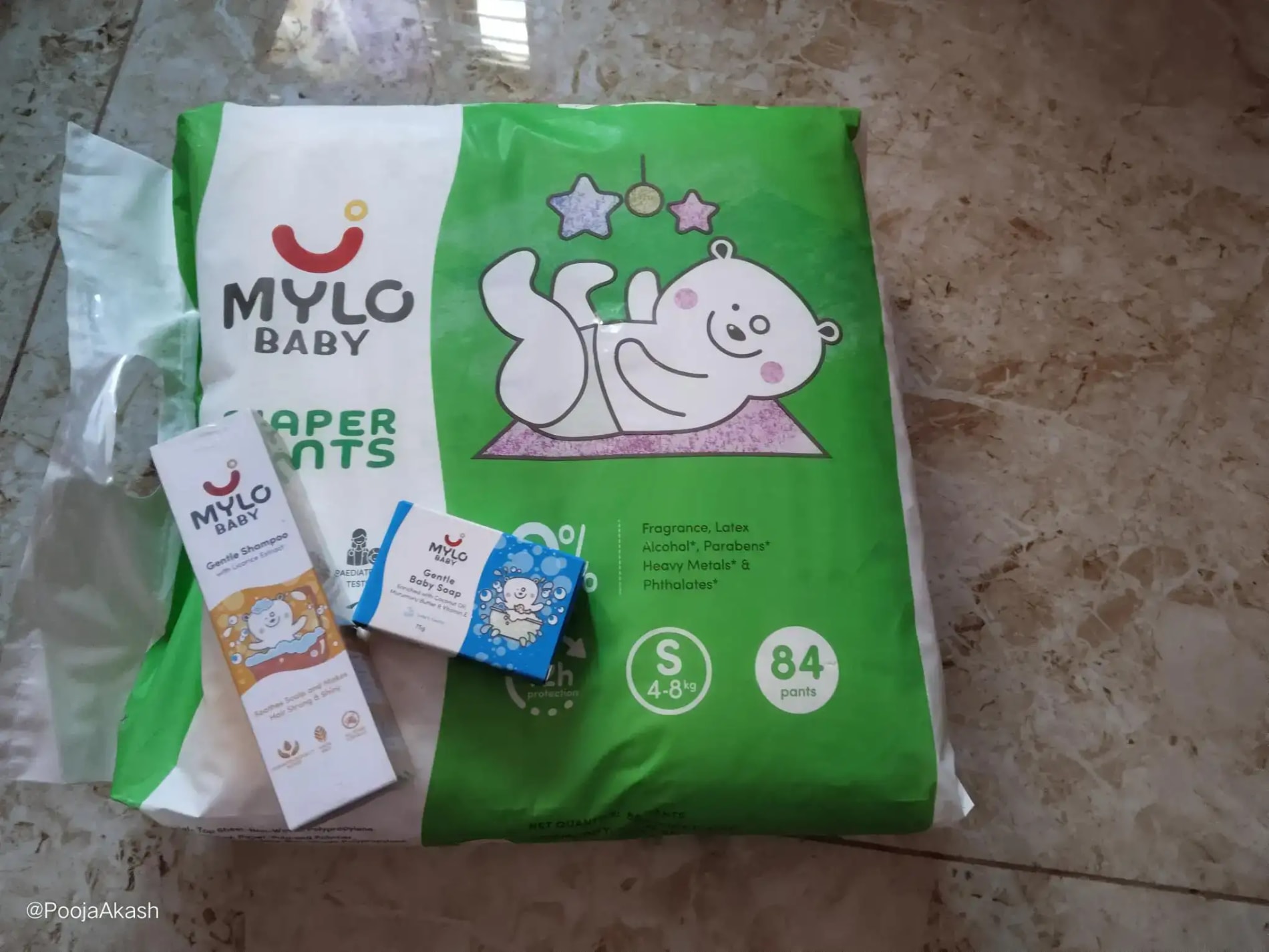 Mylo Baby Soap 75g - For 0-3 years with Vitamin E, Murumuru Butter, Jojoba Oil & Coconut Oil - Pack of 6