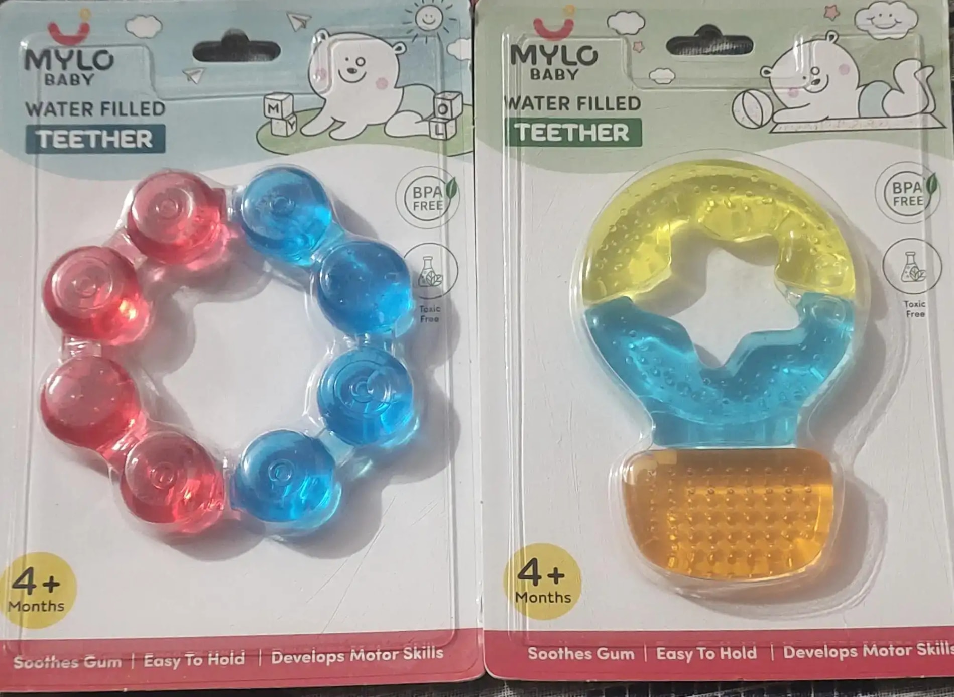 Teether for Kids | Relieves Sore Teething Gums | BPA Free, Food Grade & Non Toxic | ISI Marked | Easy to Hold | Pack of 3 - 1 Ring + 2 Hot Air Balloon