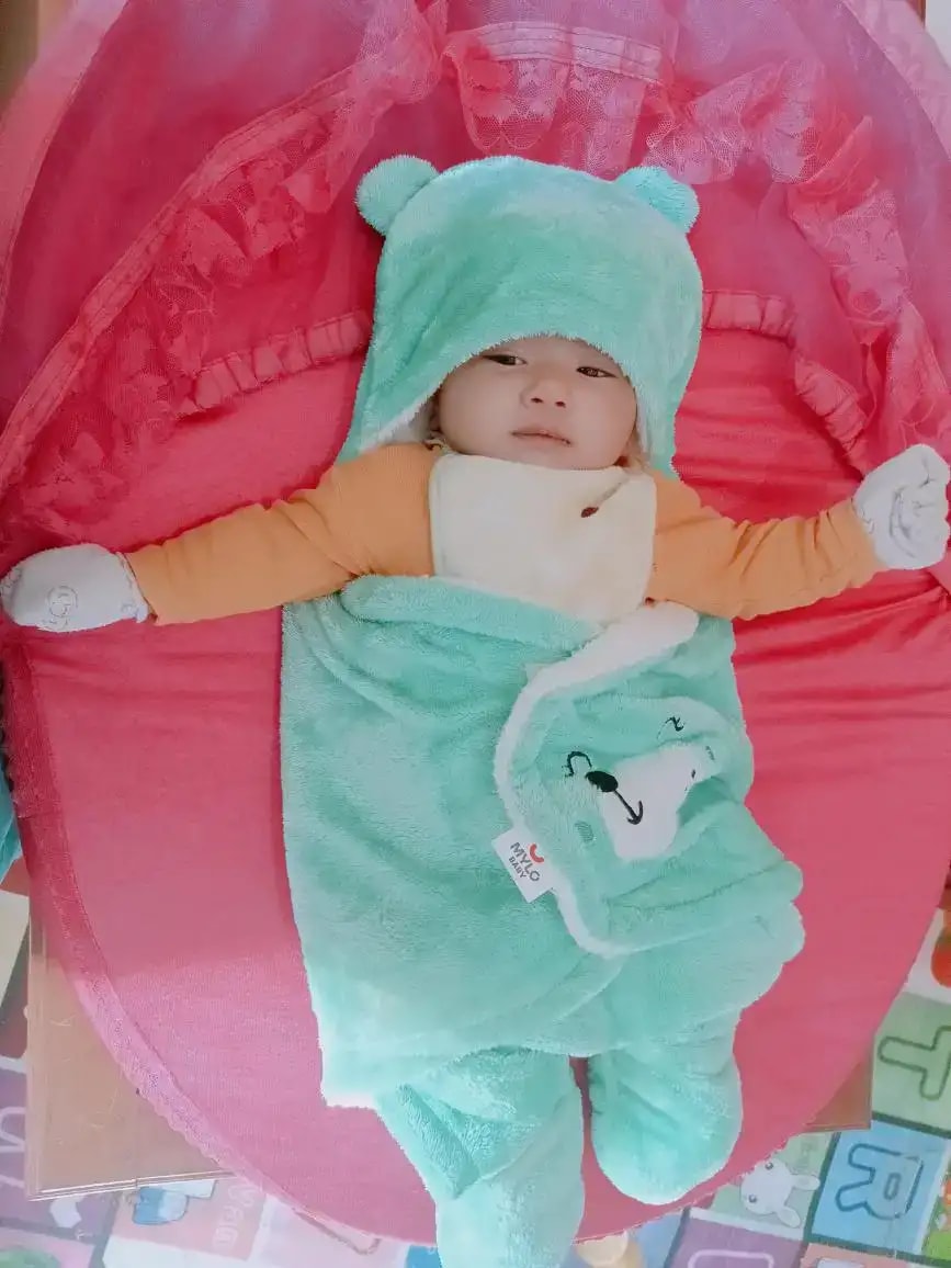 Baby Wrapper for New Born | Baby Swaddling Wrapper | 4-in-1 All Season AC Blanket cum Sleeping Bag for Baby 0-6 Months - Light Pink & Mint Green