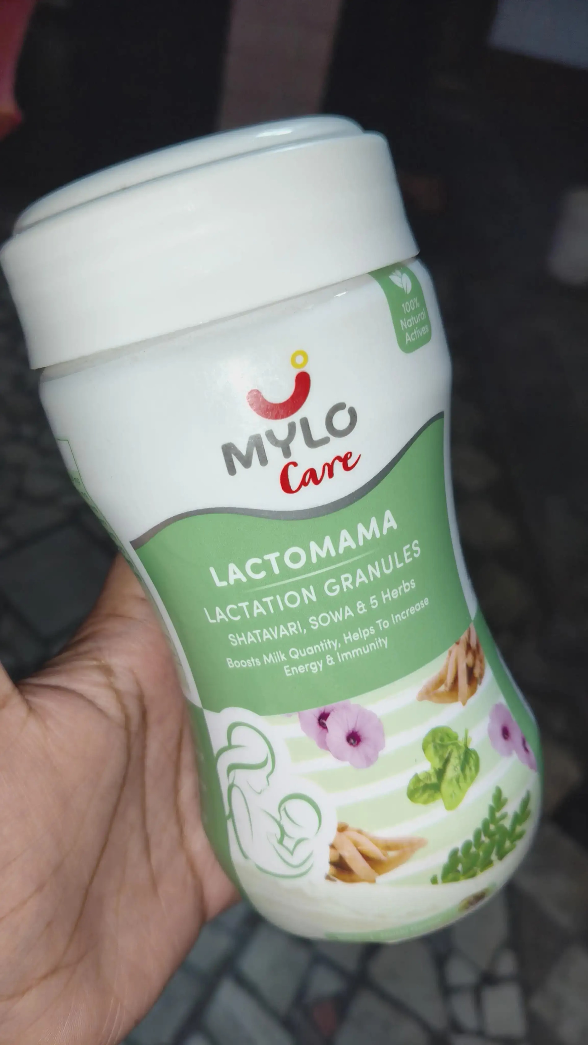 Mylo LactoMama ™ | With Shatavari, Sowa & 5 herbs | Natural Supplement for Boosting Breast Milk | 100% Natural Ingredients | 300g | Pack of 2 | Elaichi