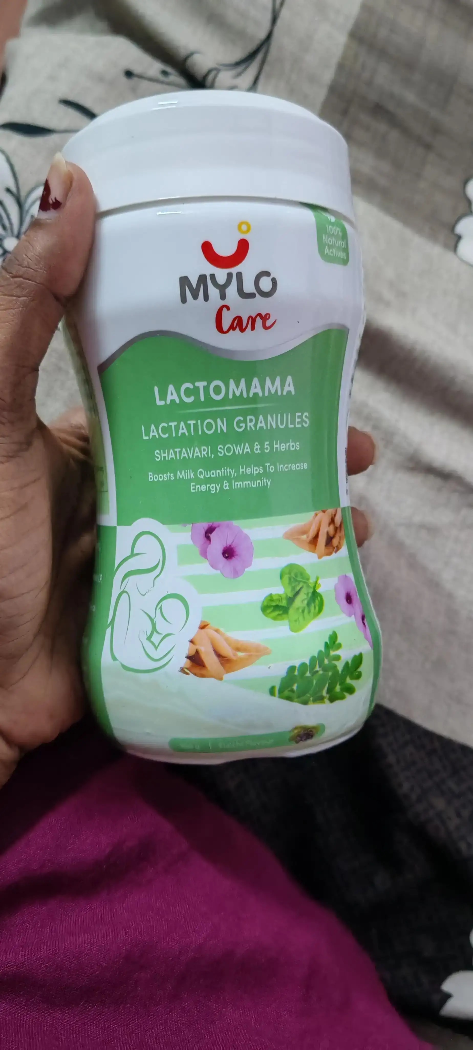 Mylo LactoMama ™ | With Shatavari, Sowa & 5 herbs | Natural Supplement for Boosting Breast Milk | 100% Natural Ingredients | 300g | Pack of 2 | Elaichi