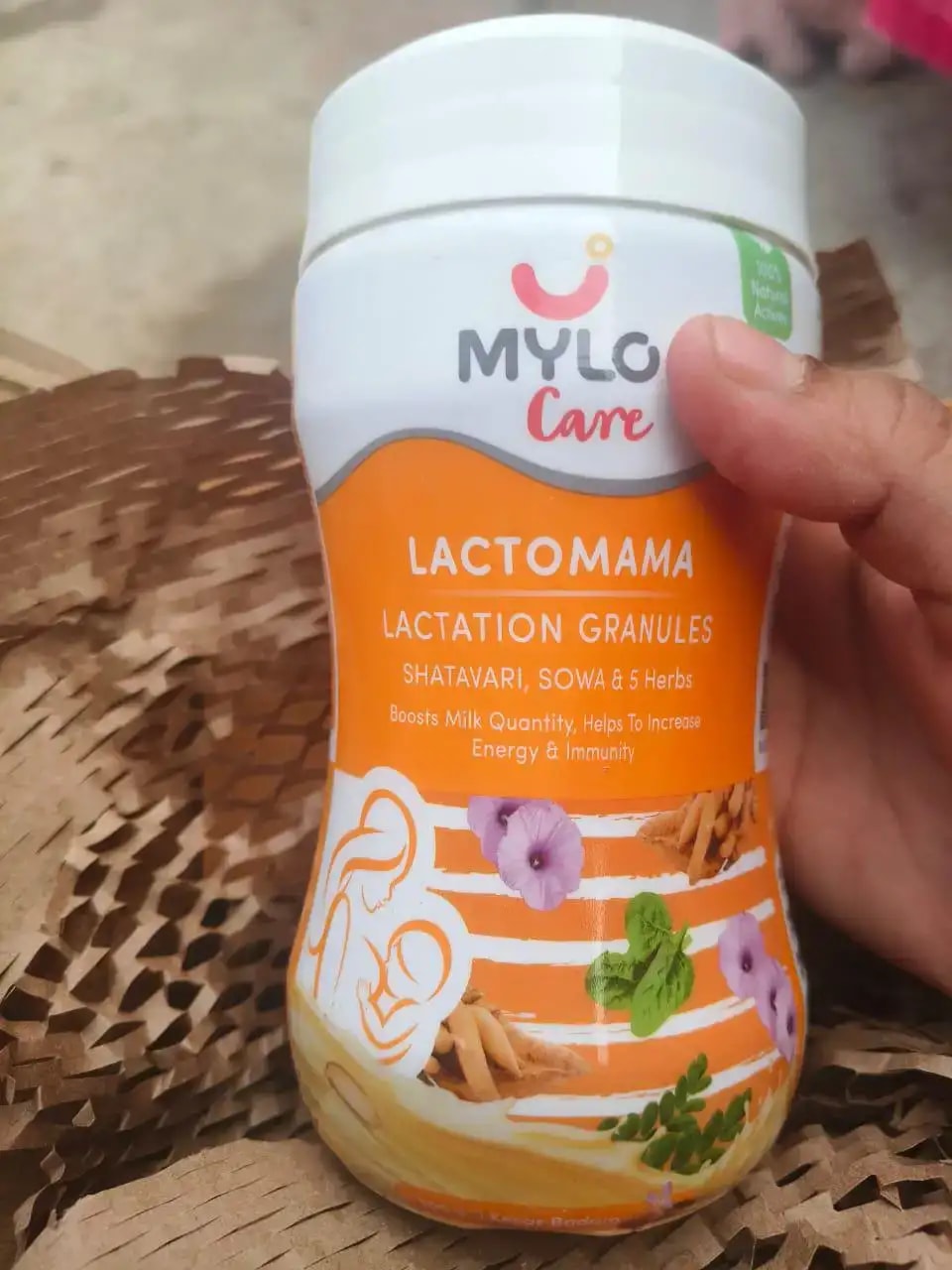Mylo LactoMama ™ | With Shatavari, Sowa & 5 herbs | Natural Supplement for Boosting Breast Milk | 100% Natural Ingredients | 300g | Pack of 2 | Elaichi
