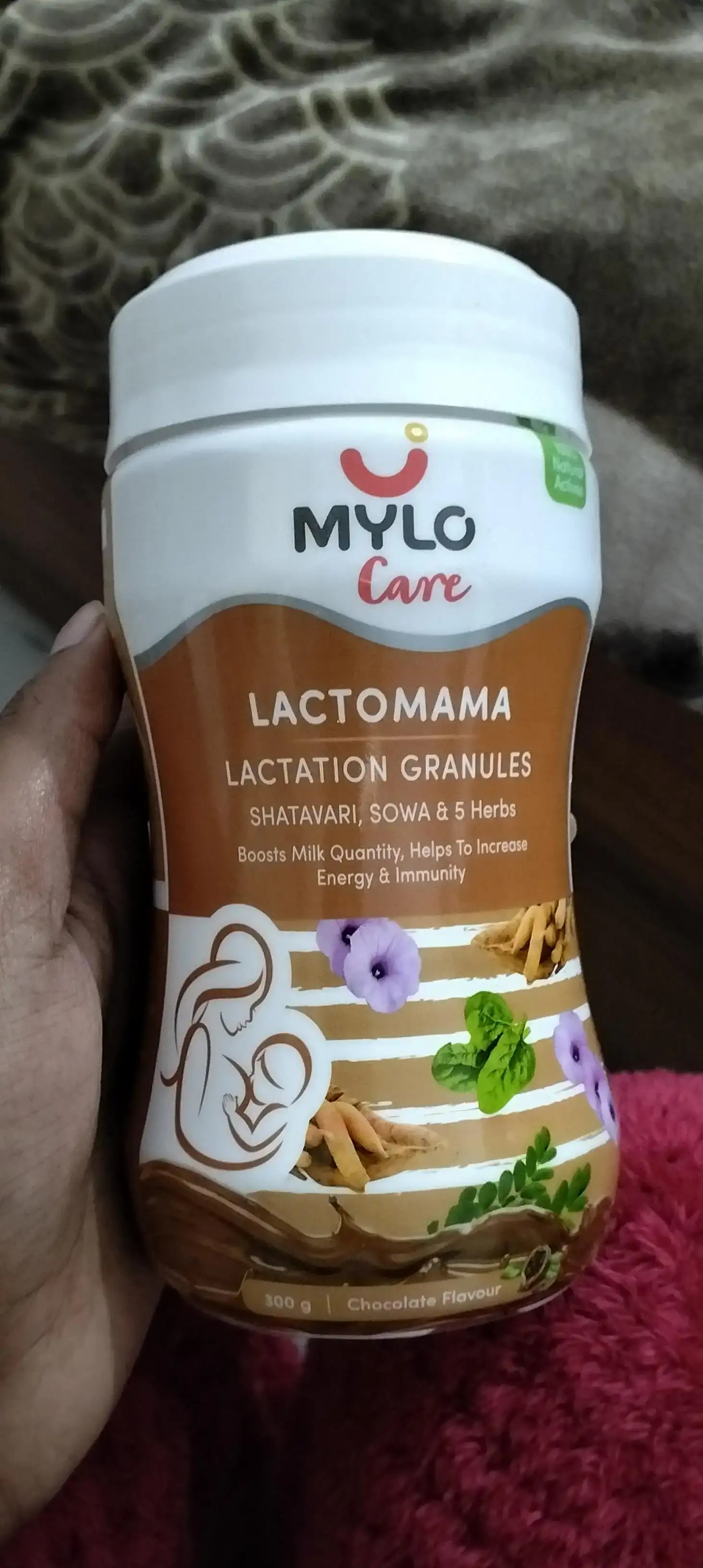 Mylo LactoMama ™ | With Shatavari, Sowa & 5 herbs | Natural Supplement for Boosting Breast Milk | 100% Natural Ingredients | 300g | Pack of 2 | Elaichi
