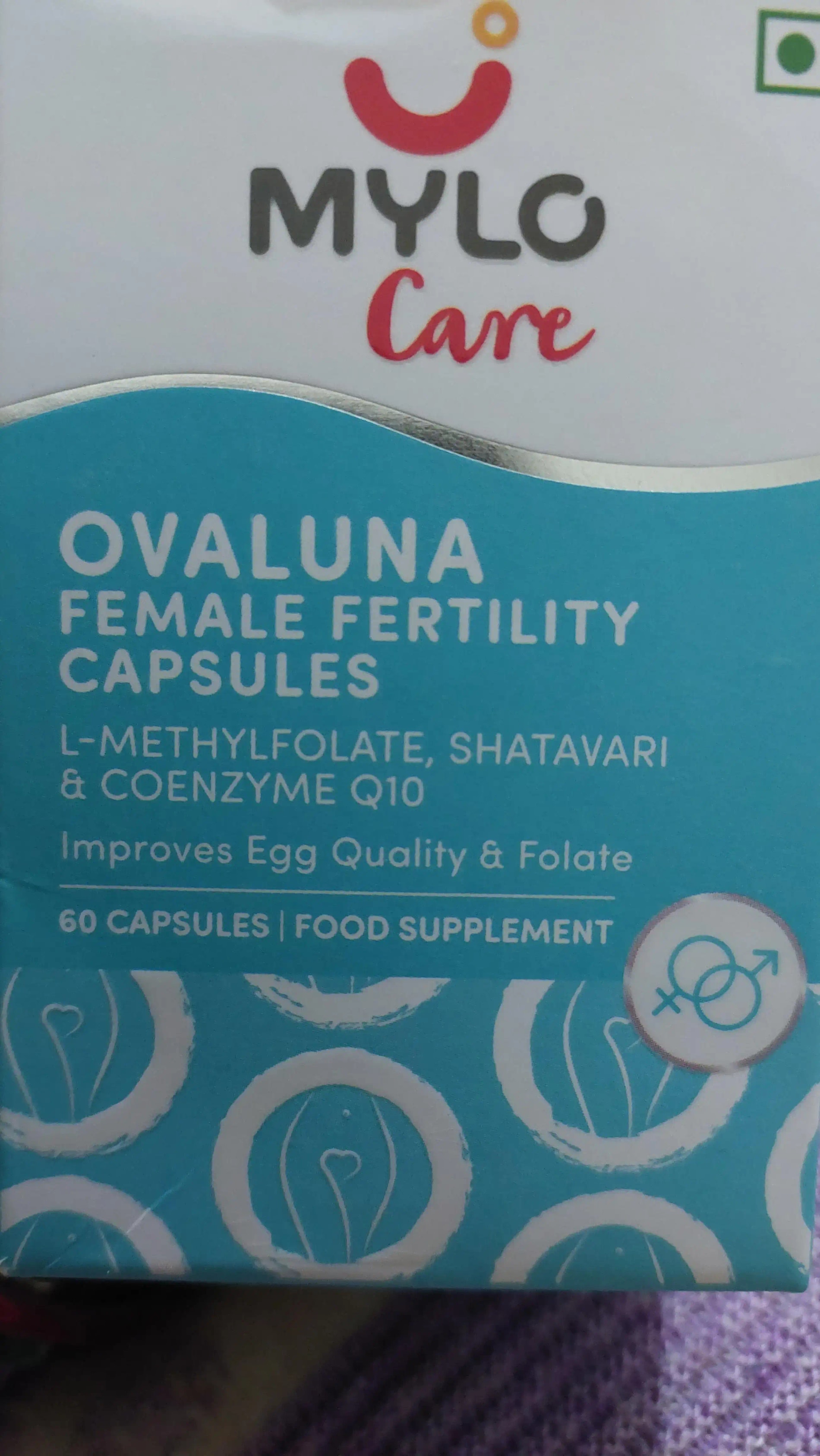 Mylo Ovaluna Conception Fertility Supplements for Women | Prenatal Vitamins | Promote Natural Conception | Improve egg quality, Hormone Balance, Cycle Consistency | Aid Ovulation | 60 Vegetarian Capsules