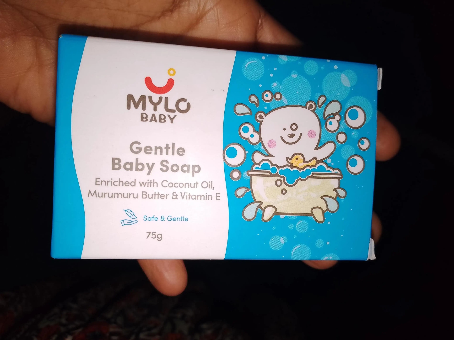Mylo Baby Soap 75g - For 0-3 years with Vitamin E, Murumuru Butter, Jojoba Oil & Coconut Oil - Pack of 6
