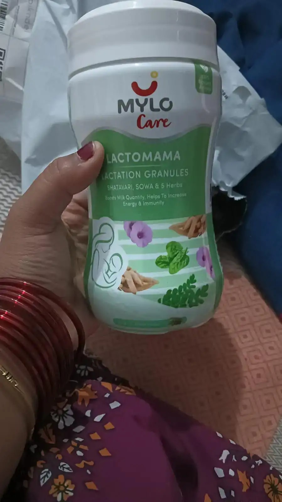 Mylo LactoMama ™ | With Shatavari, Sowa & 5 herbs | Natural Supplement for Boosting Breast Milk | 100% Natural Ingredients | 300g | Pack of 2 | Elaichi