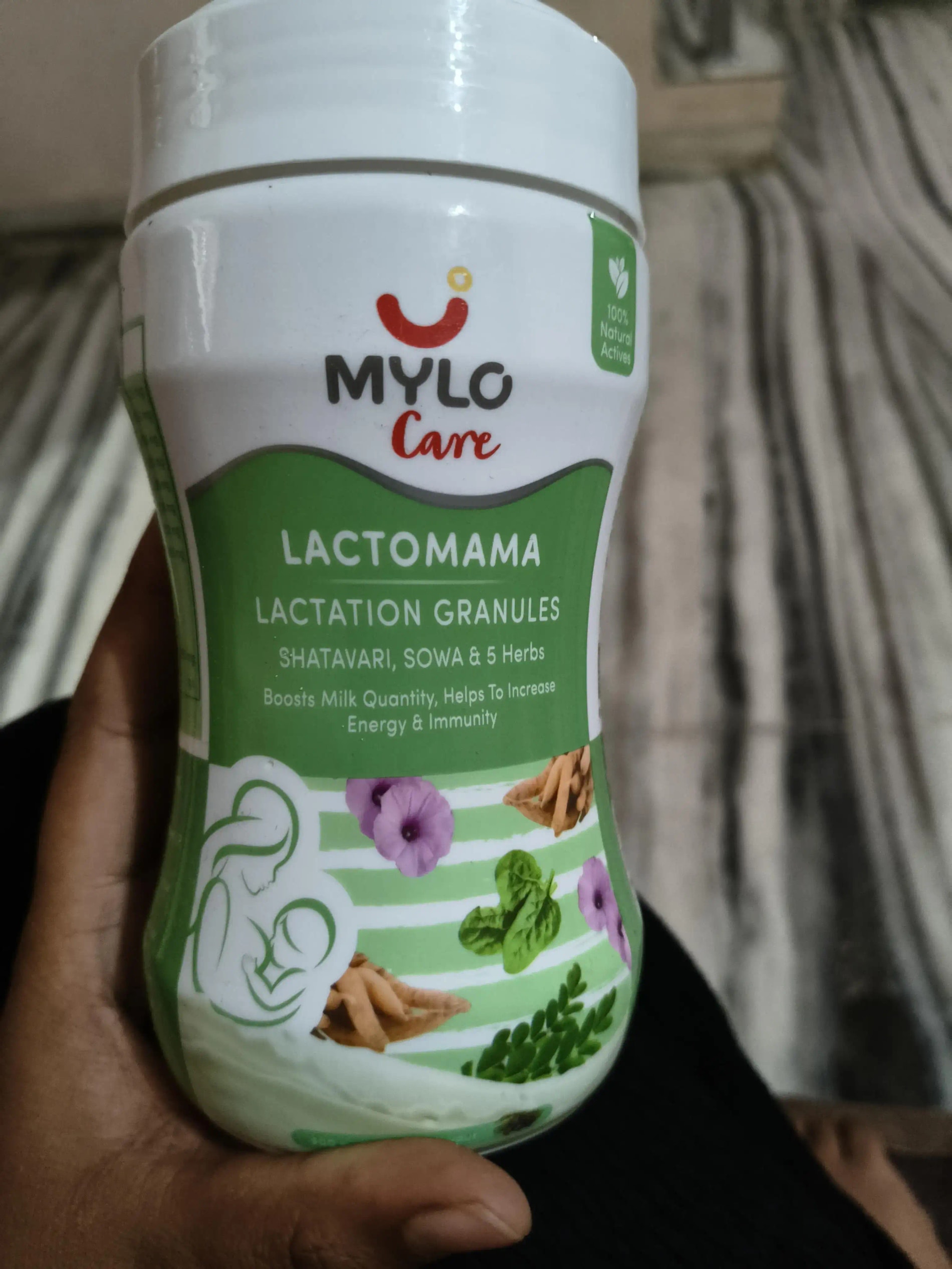 Mylo LactoMama ™ | With Shatavari, Sowa & 5 herbs | Natural Supplement for Boosting Breast Milk | 100% Natural Ingredients | 300g | Pack of 2 | Elaichi