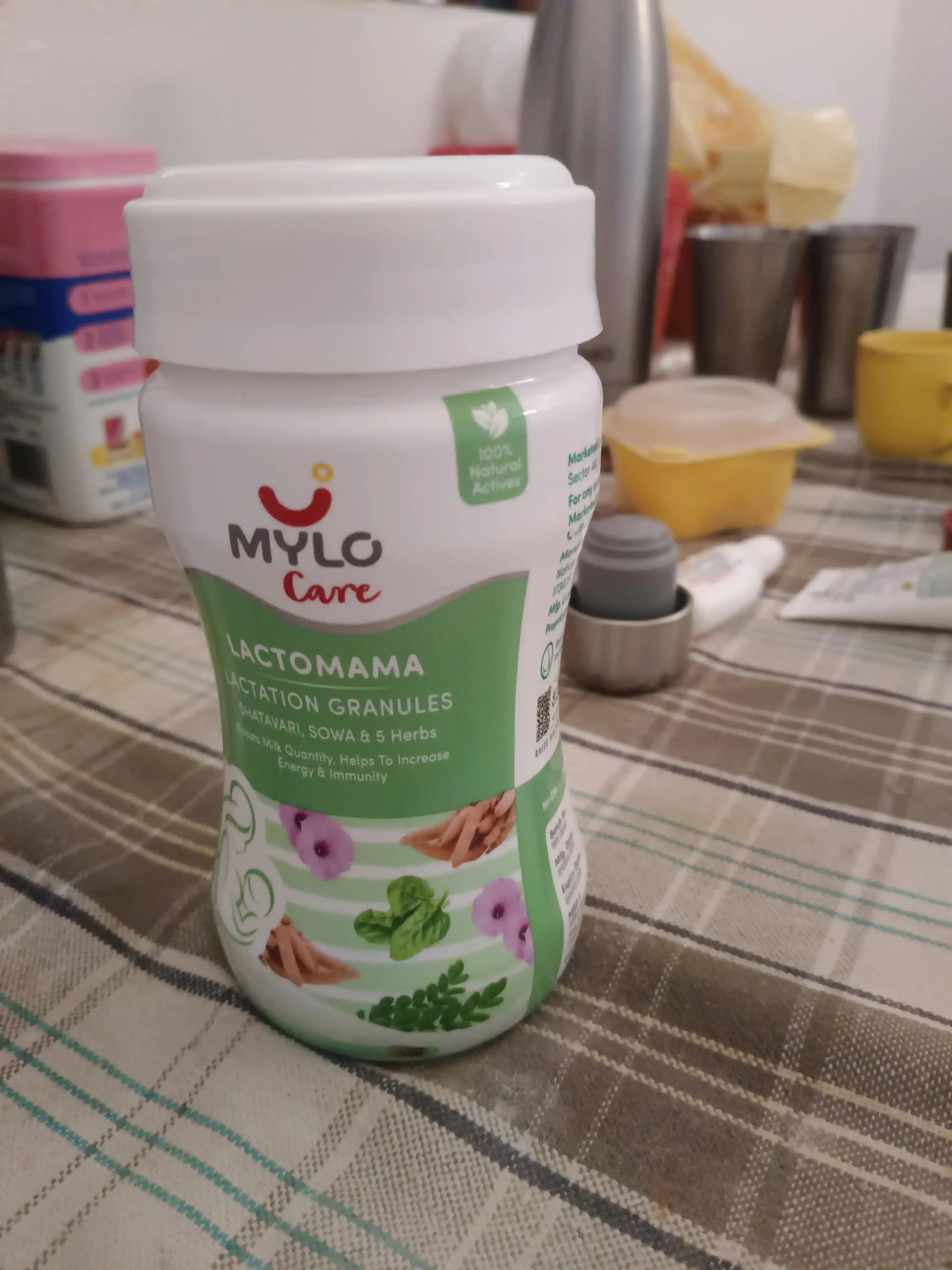 Mylo LactoMama ™ | With Shatavari, Sowa & 5 herbs | Natural Supplement for Boosting Breast Milk | 100% Natural Ingredients | 300g | Pack of 2 | Elaichi