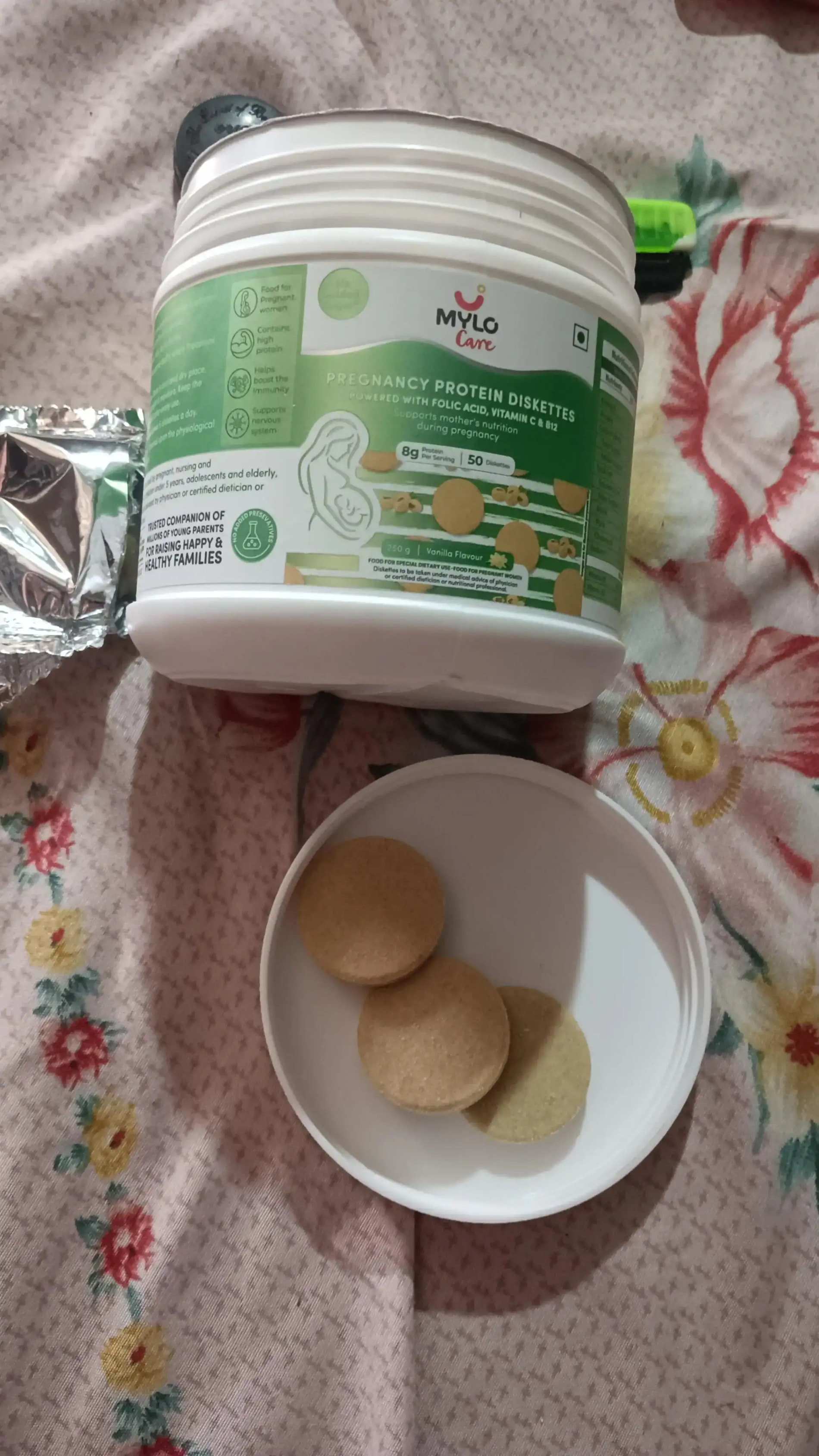 MamaGro™ Protein Diskettes - 500gm - Vanilla