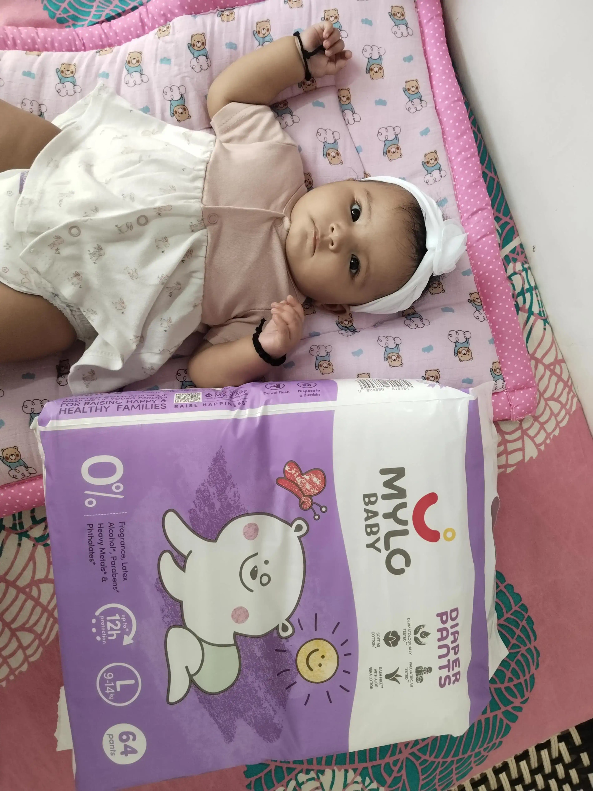 Baby Diaper Pants Small (S) Size 4-8 kgs (42 count) Leak Proof | Lightweight | Rash Free | 12 Hours Protection | ADL Technology (Pack of 1)