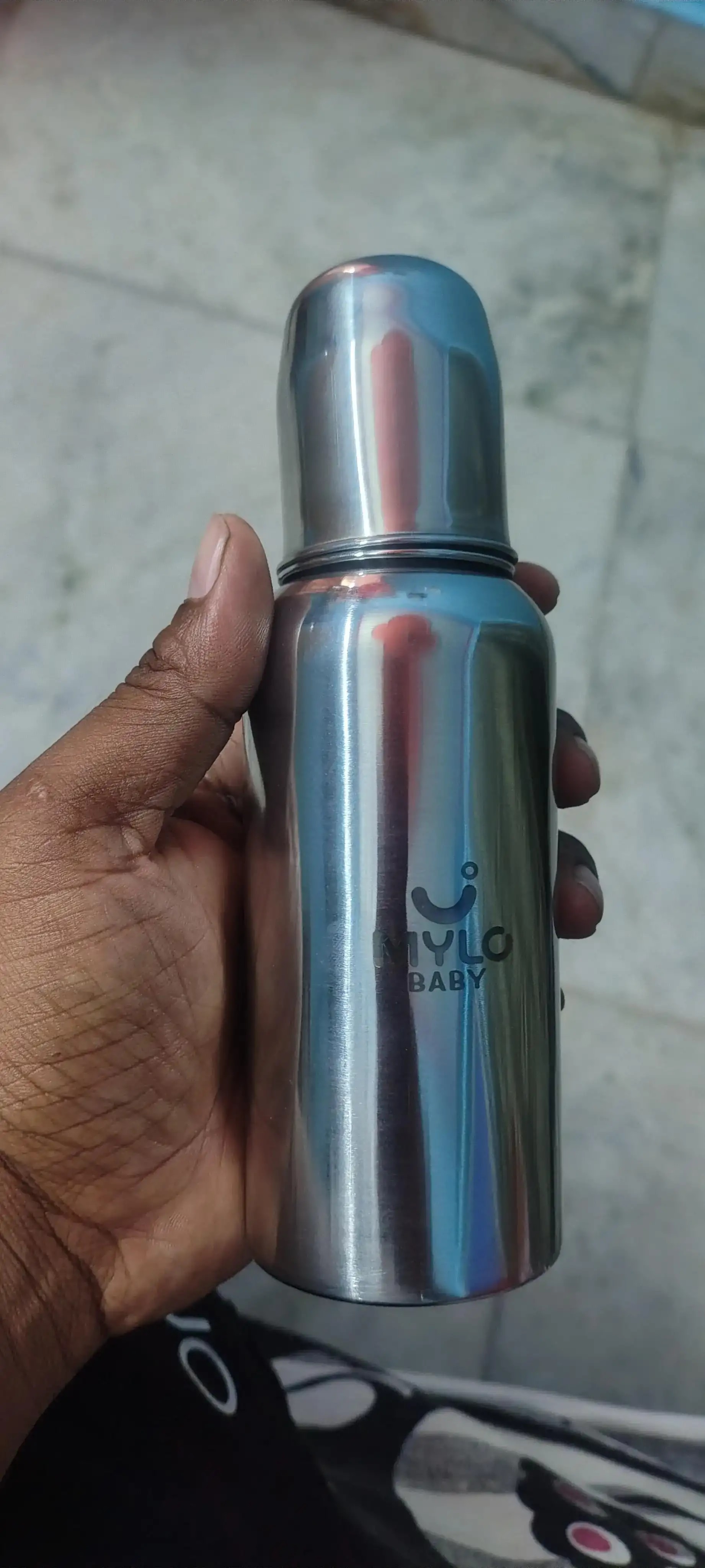 Stainless Steel Feeding Bottle | BPA Free | Anti-Colic | 100% Food Grade | Feels Natural Baby Bottle | Non-toxic Rust Free - 140 ml