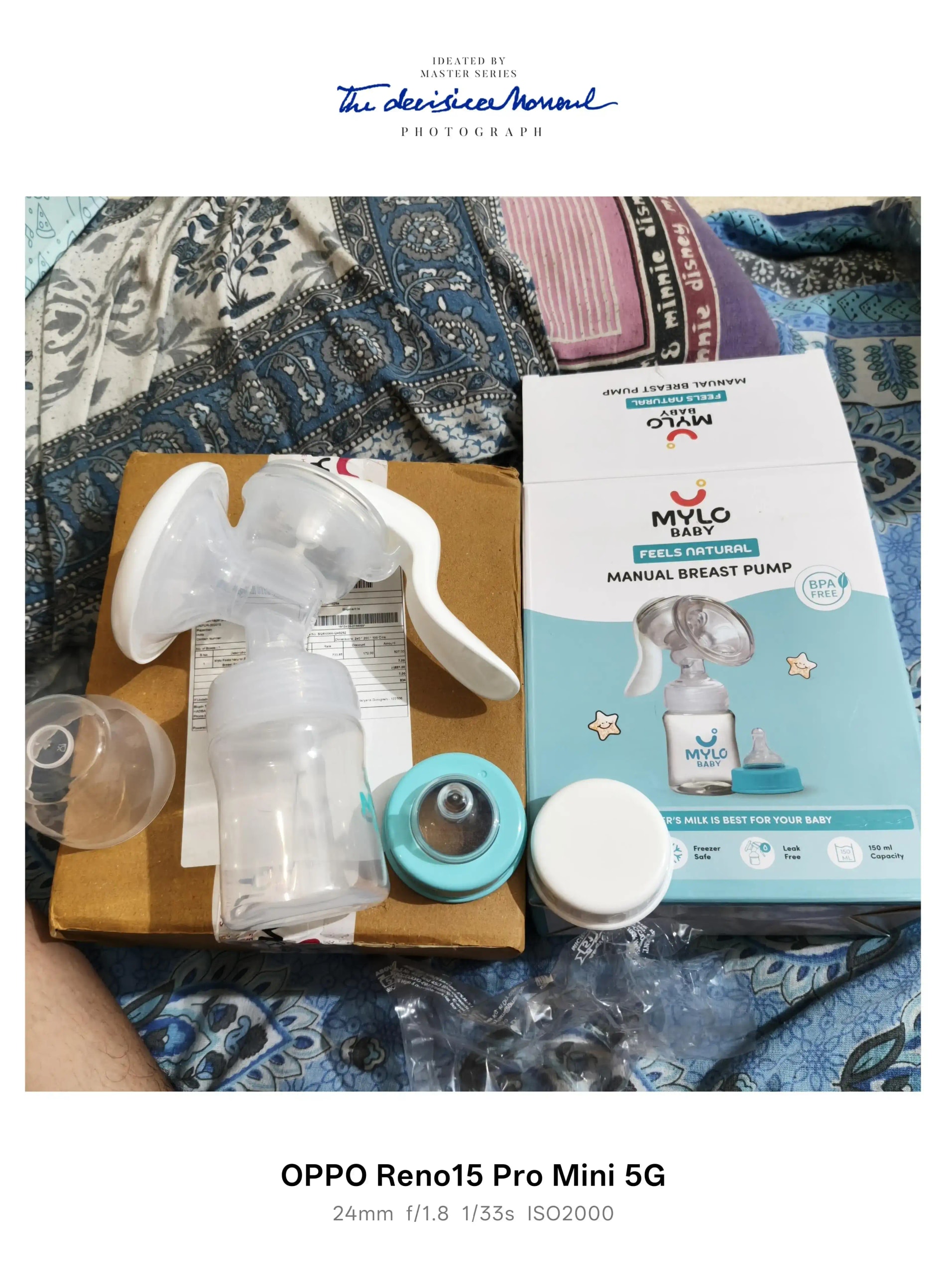 Manual Breast Pump For Feeding Mothers | Anti Colic & BPA Free | Compact & Lightweight | Easy to hold | Easy to Clean | With Bottle (150 ml)