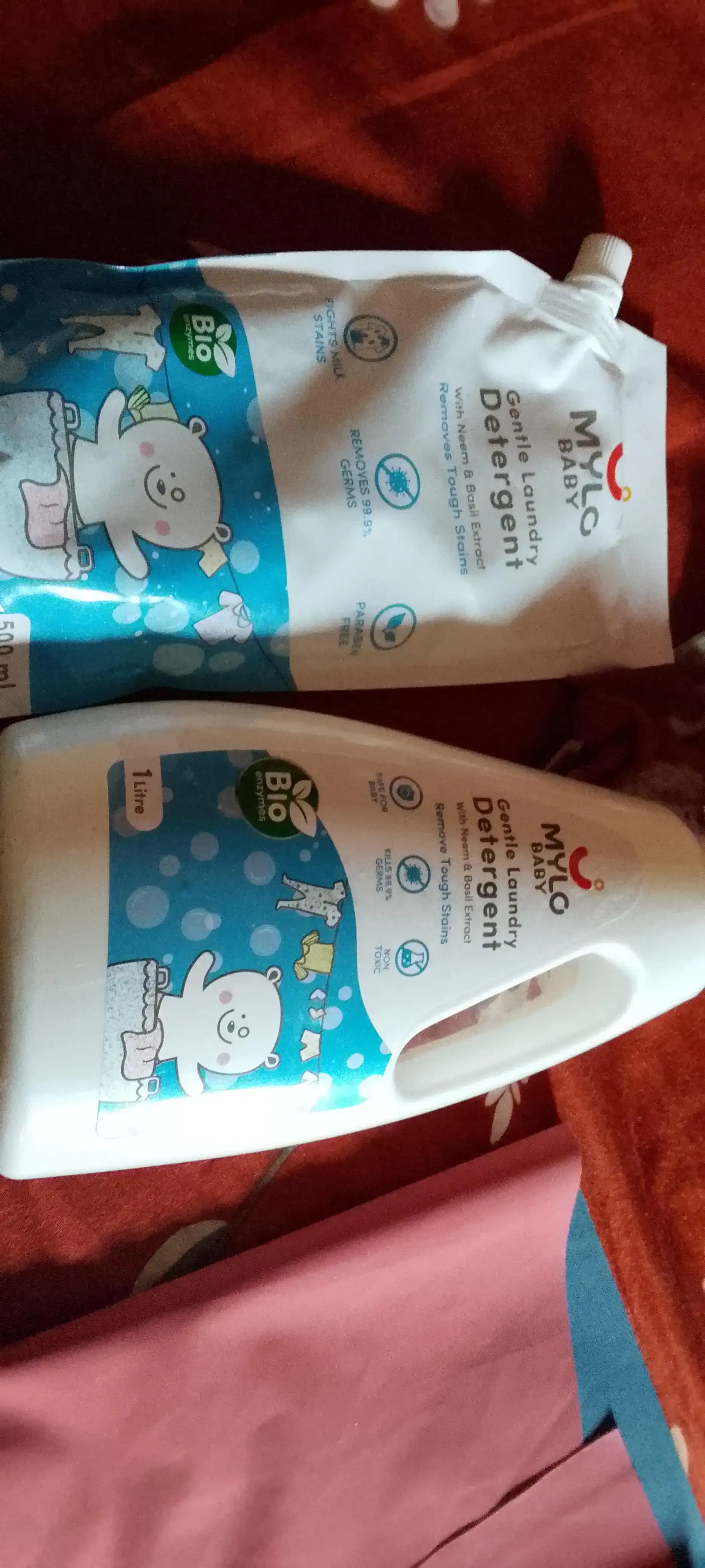 Baby Safe Liquid Detergent for Baby Clothes | Tough on stains | Gentle on clothes | Keeps Color & Softness Intact | Suitable for Front & Top Load Washing Machine | 1 litre - Pack of 2