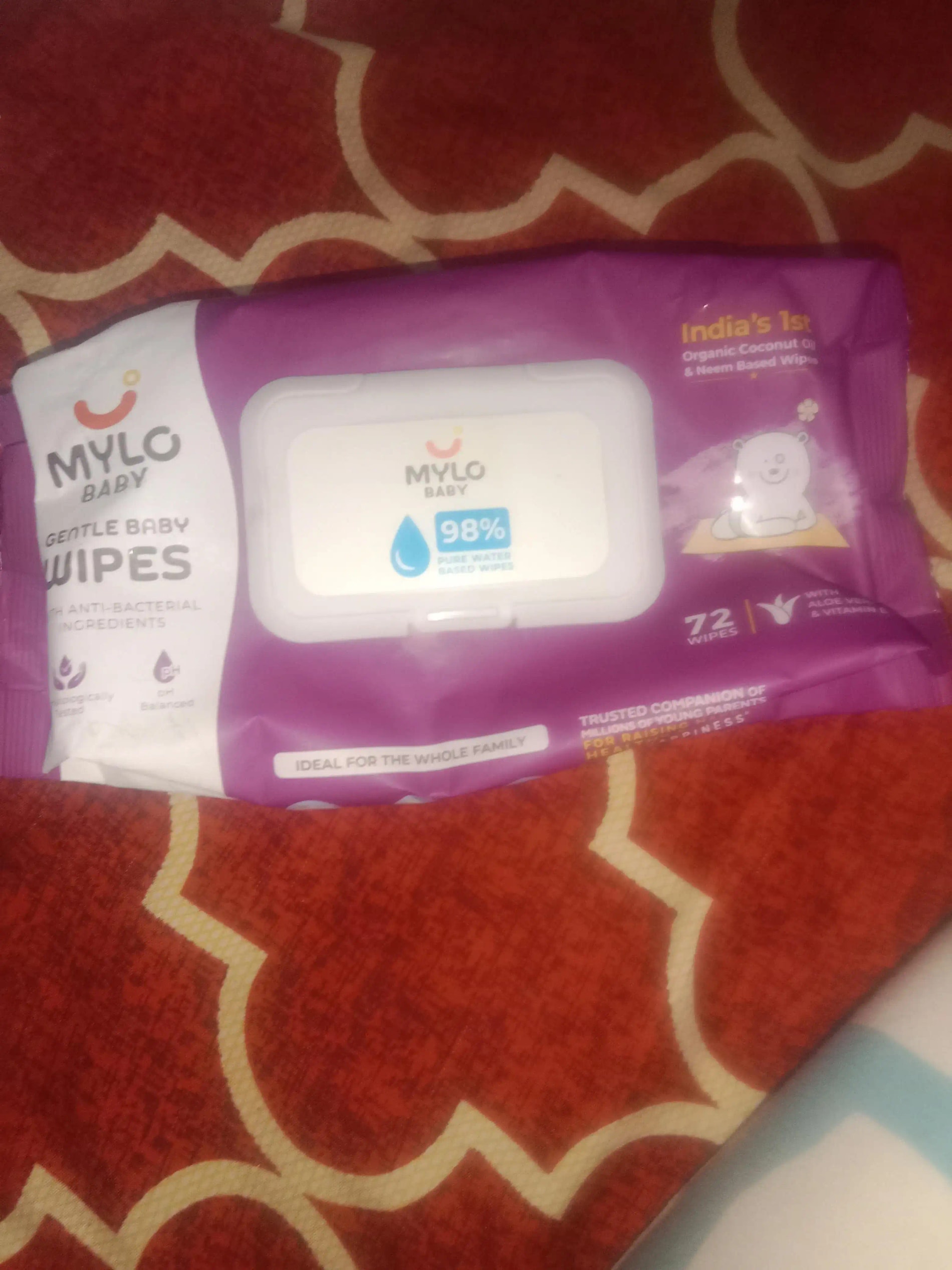 Gentle Baby Wipes with Organic Coconut Oil & Neem With Lid (single pack)