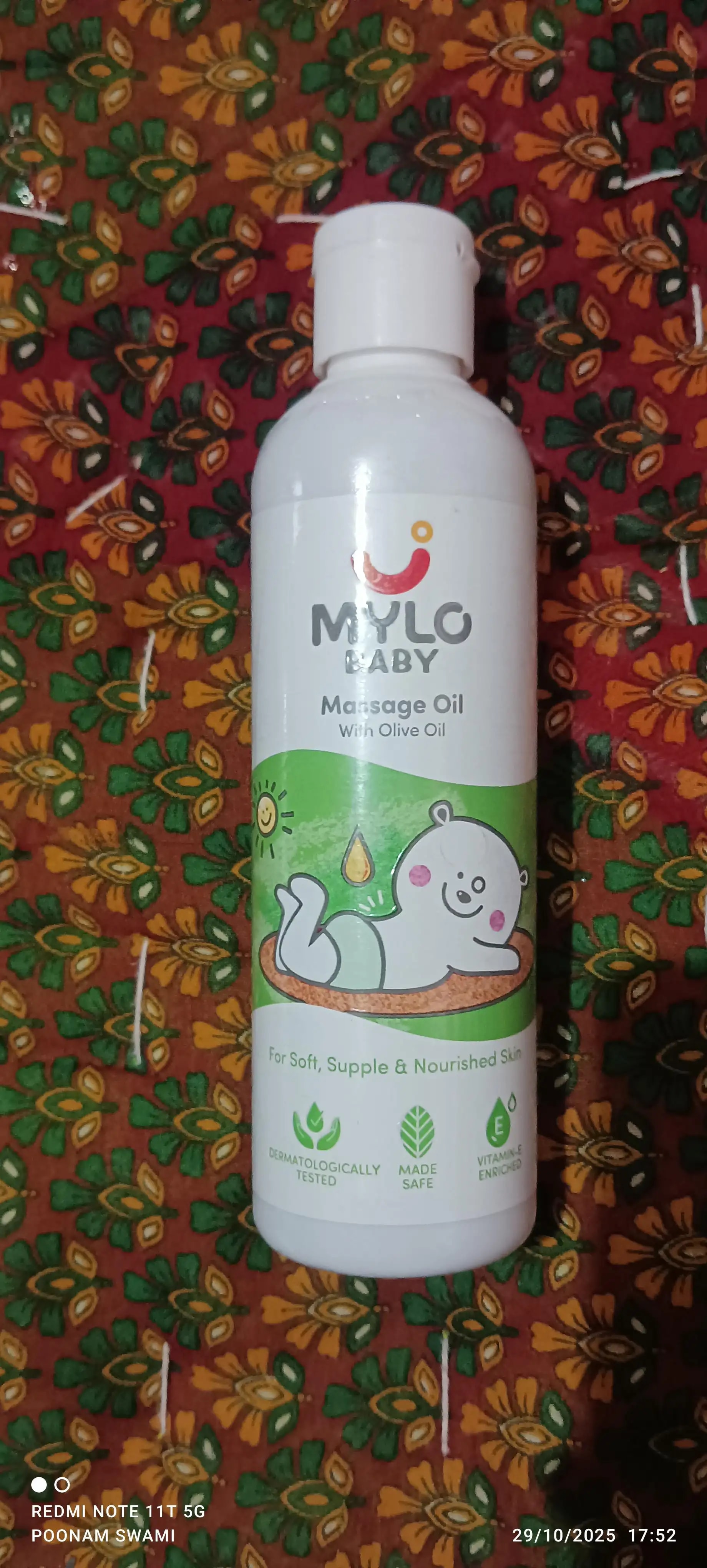 Baby Massage Oil 200ml | Improves Complexion & Skin Tone | Moisturizes & Nourishes Skin | Aids in Sun Protection | Made Safe Certified - Pack of 2