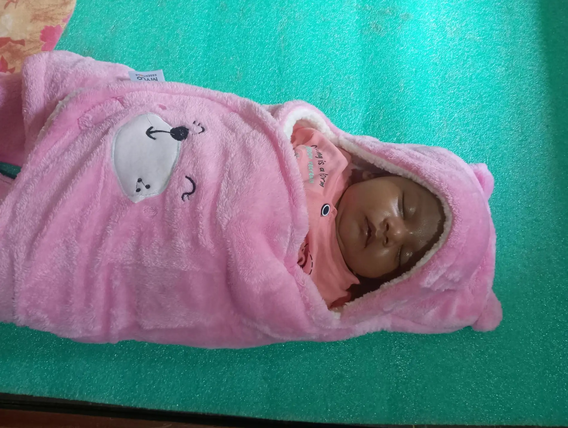 Baby Wrapper for New Born | Baby Swaddling Wrapper | 4-in-1 All Season AC Blanket cum Sleeping Bag for Baby 0-6 Months - Light Pink & Mint Green