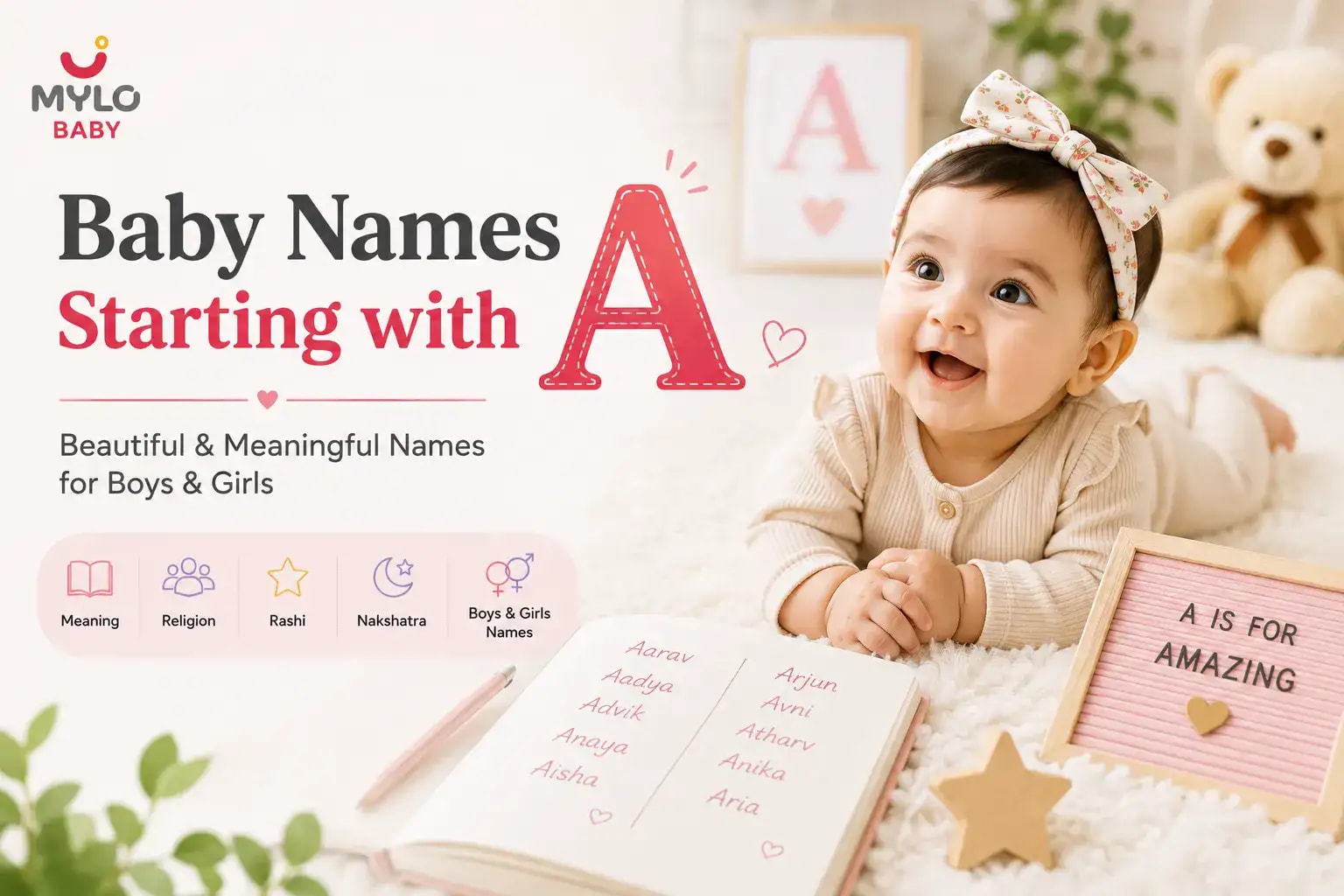 Baby Names Starting With A for Boys & Girls: Meanings, Religion, Rashi & Nakshatra 
