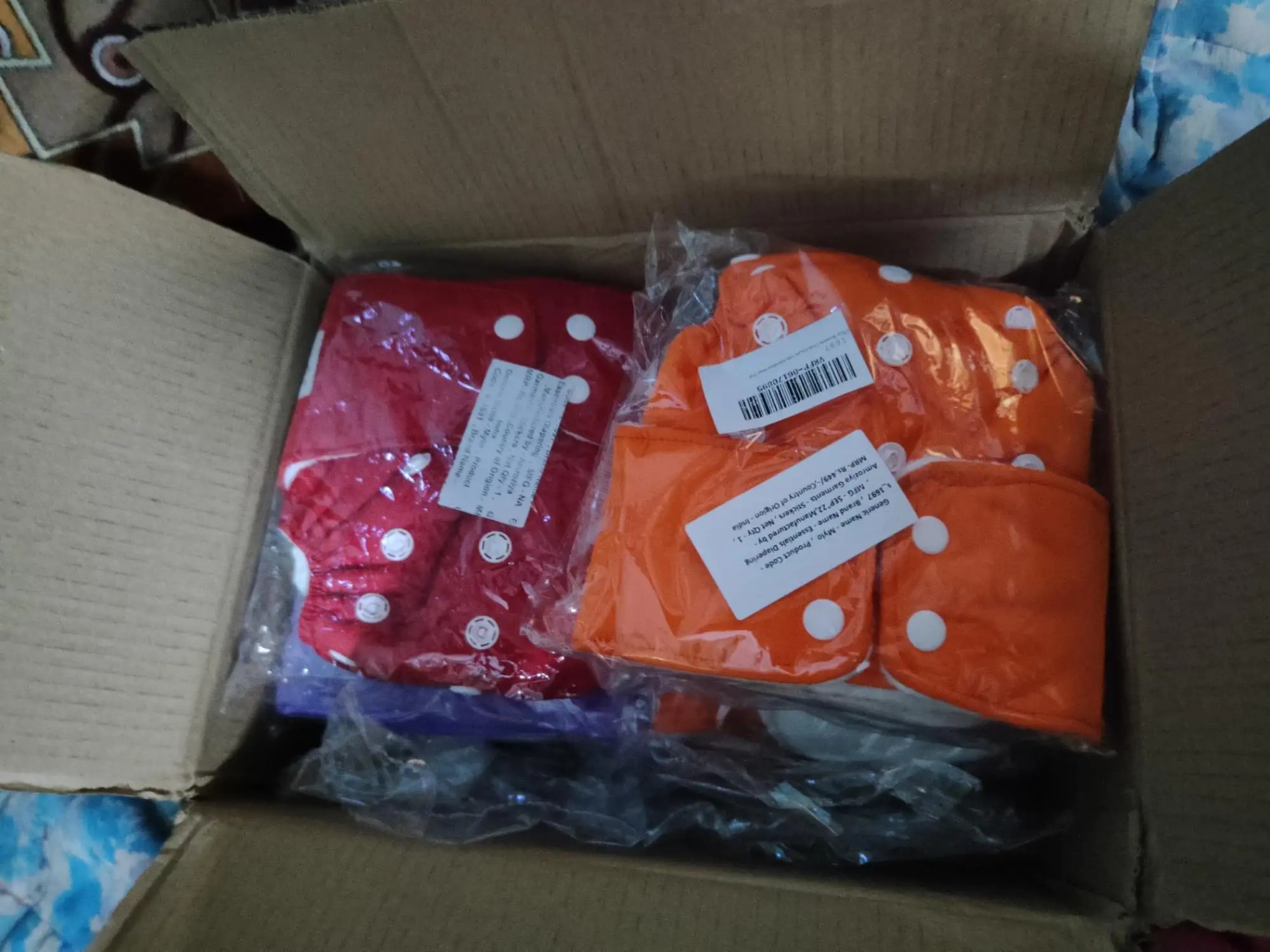 Adjustable Washable & Reusable Cloth Diaper With Dry Feel, Absorbent Insert Pad (3M-3Y) | Oeko-Tex Certified | Prevents Rashes - Assorted Colors - Pack of 4