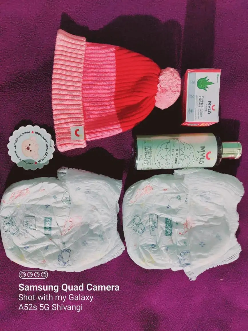 Baby Warm Winter Cap/Beanie with Pom-Pom in 100% Cotton – Red & Pink Beanie (0-6M)