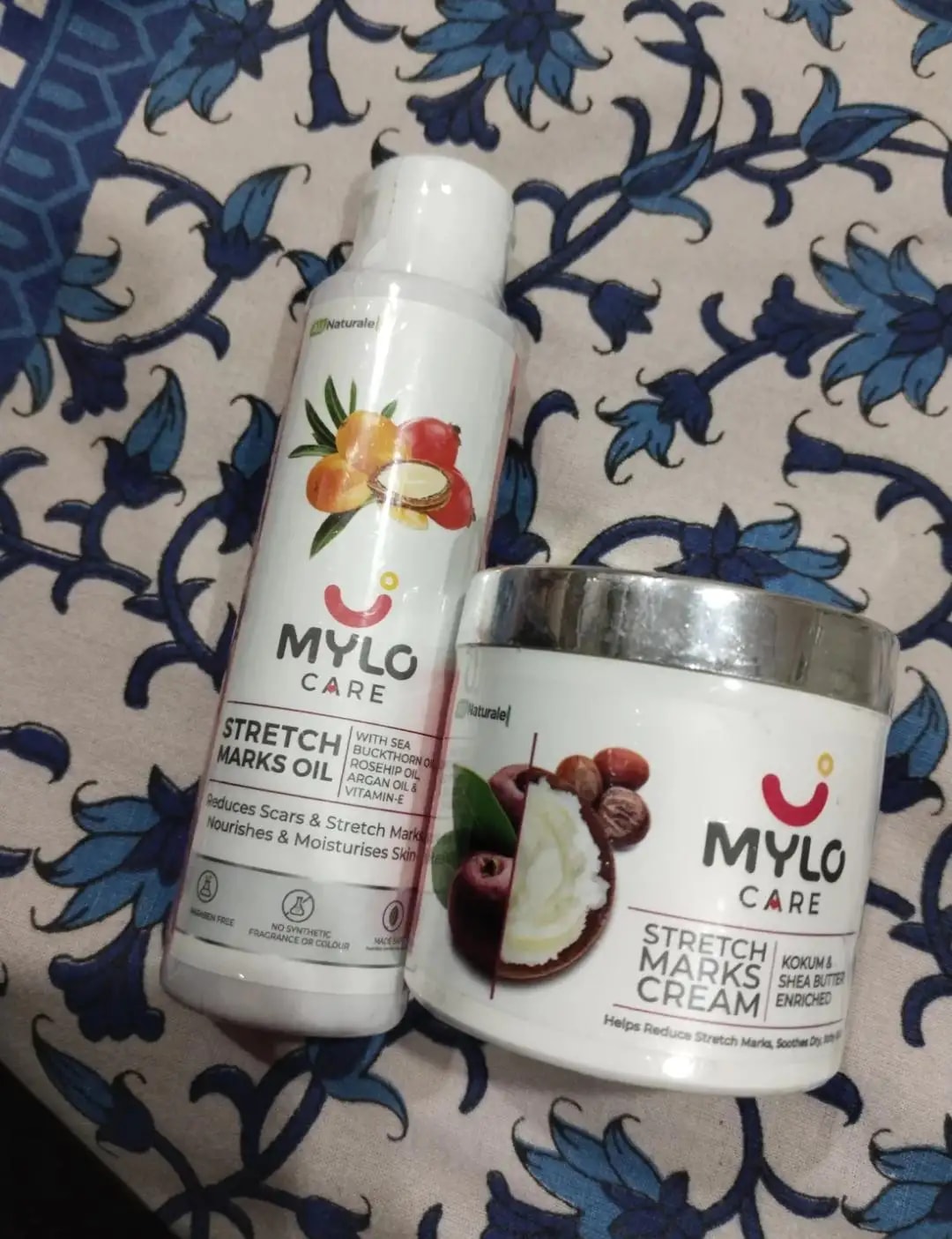 Stretch Marks Kit - Removes Scars | Made with Natural Ingredients | Tightens Skin - (Stretch Mark Oil - 100 ml, Stretch Marks Cream - 100ml)