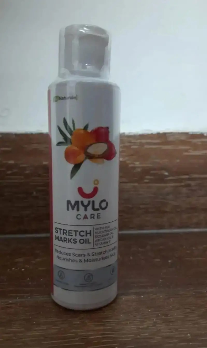 Stretch Marks Oil With Sea Buckthorn, Rosehip, Argan & Coconut Oil | Scars & Stretch Mark Lightening | Natural Skin Care Solution for Pregnant Women - 100ml