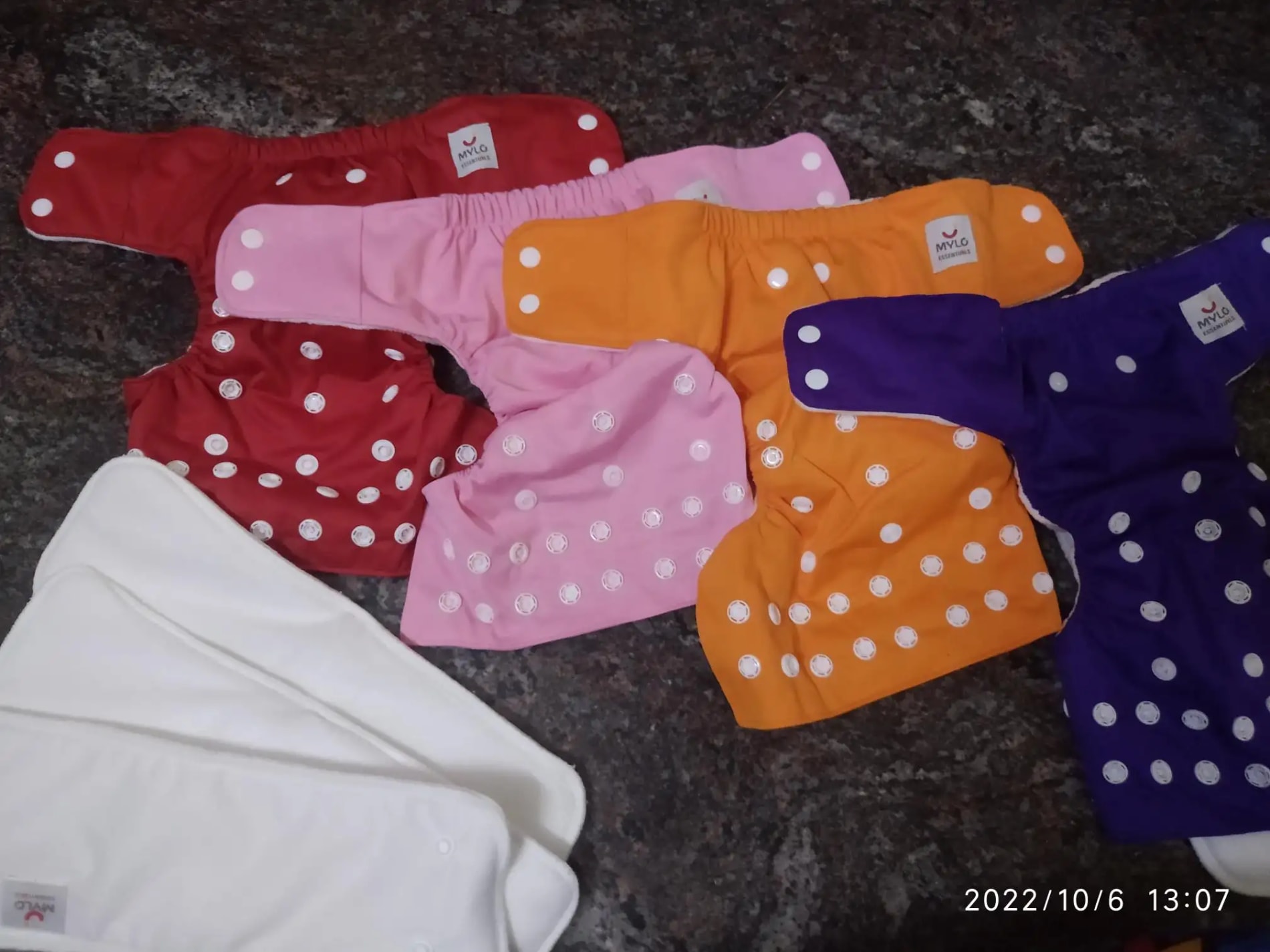 Adjustable Washable & Reusable Cloth Diaper With Dry Feel, Absorbent Insert Pad (3M-3Y) | Oeko-Tex Certified | Prevents Rashes - Assorted Colors - Pack of 4