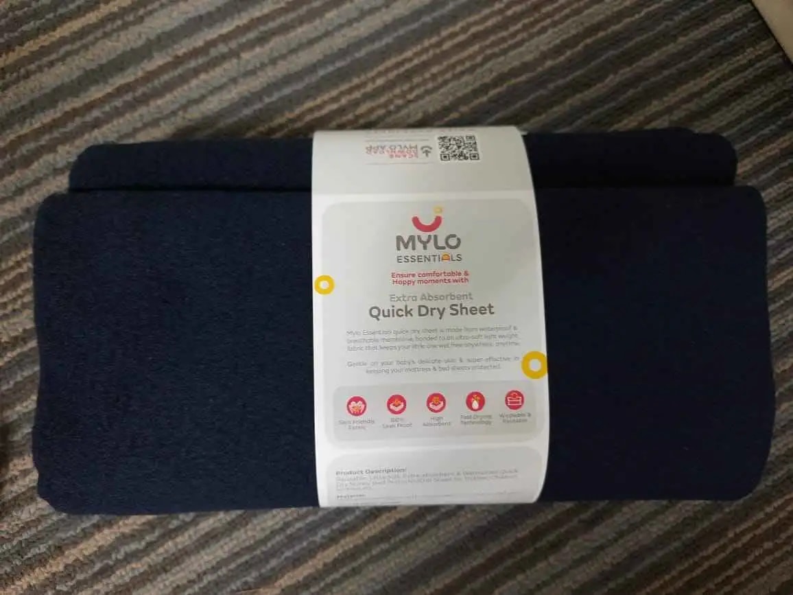 Waterproof Extra Absorbent Baby Dry Sheet & Bed Protector | Guards Against Spills, Stains & Nappy Leaks | Foldable & Portable - Yellow - M