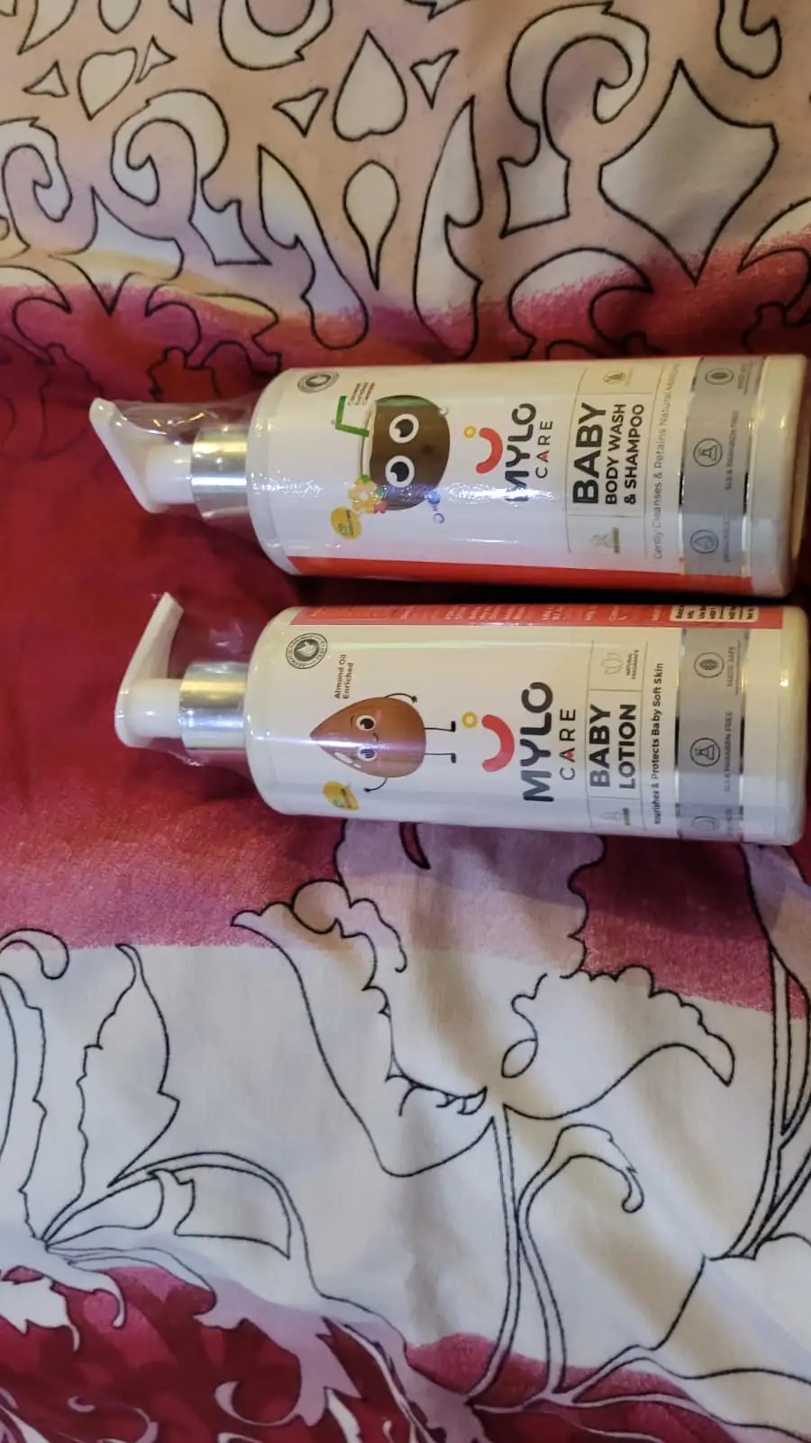 Baby Bath Essentials - Baby Body Wash & Shampoo (200 ml) and Mylo Care Baby Lotion (200 ml) | Tear Free Formulation | 24 Hours Moisturization