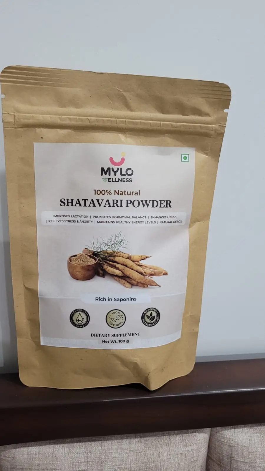 Shatavari Powder for Women | Improves Lactation | Promotes Hormonal Balance | Relieves Stress & Anxiety | Clinically Tested - 100 gm
