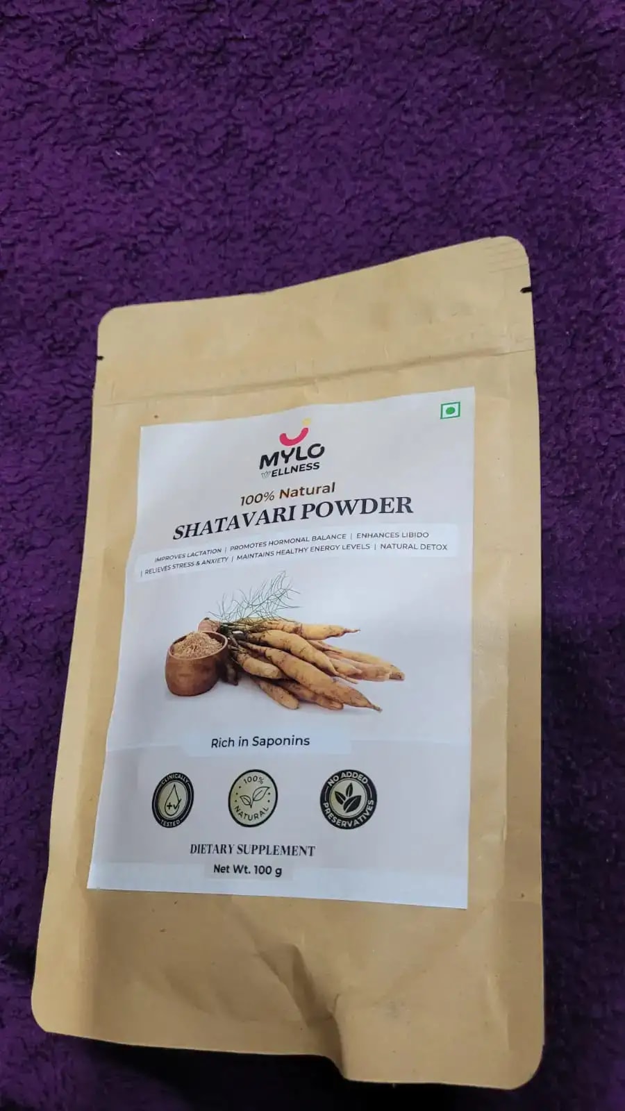 Shatavari Powder for Women | Improves Lactation | Promotes Hormonal Balance | Relieves Stress & Anxiety | Clinically Tested - 100 gm