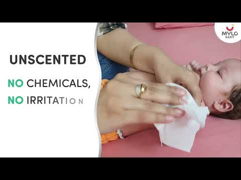 Mylo Baby 100% Plant-based Premium Wipes with 99.5% Pure Water & Calendula Extract - Pack of 2