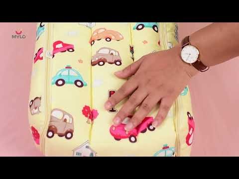 Baby 4–in-1 Soft & Snuggly Baby Sleeping Bag/Baby Carry Nest with 3-way Zip Opening | Soft & Breathable | Head-to-toe comfort - Magical Rainbow