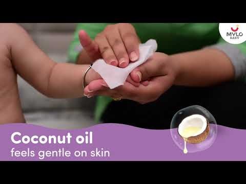 Gentle Baby Wipes With Lid - Organic Coconut Oil, Neem, Aloe Vera and Vitamin E | 98% Pure Water | Dermatologically Tested (Pack of 3) - 72 Wipes Per Pack