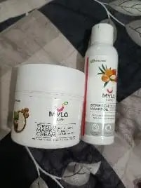 Stretch Marks Kit - Removes Scars | Made with Natural Ingredients | Tightens Skin - (Stretch Mark Oil - 100 ml, Stretch Marks Cream - 100ml)