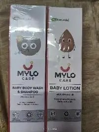 Baby Bath Essentials - Baby Body Wash & Shampoo (200 ml) and Mylo Care Baby Lotion (200 ml) | Tear Free Formulation | 24 Hours Moisturization