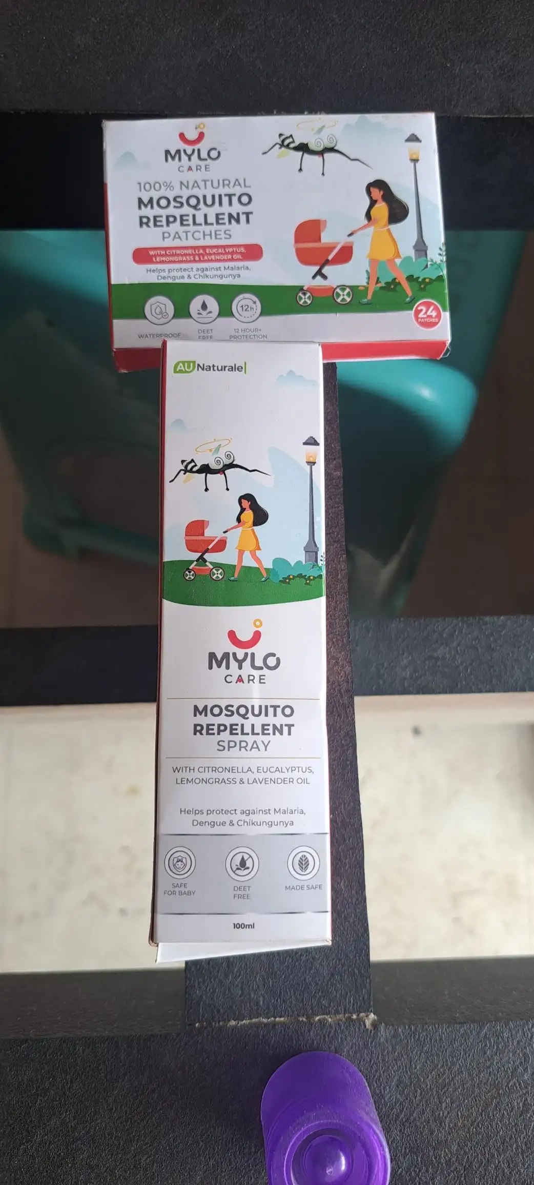 Baby Mosquito Spray (100 ml) & Mosquito Patches for Kids (24 Patches) | 100% Natural Ingredients | Protect Against Dengue, Malaria, Chikungunya | 12 Hour Protection