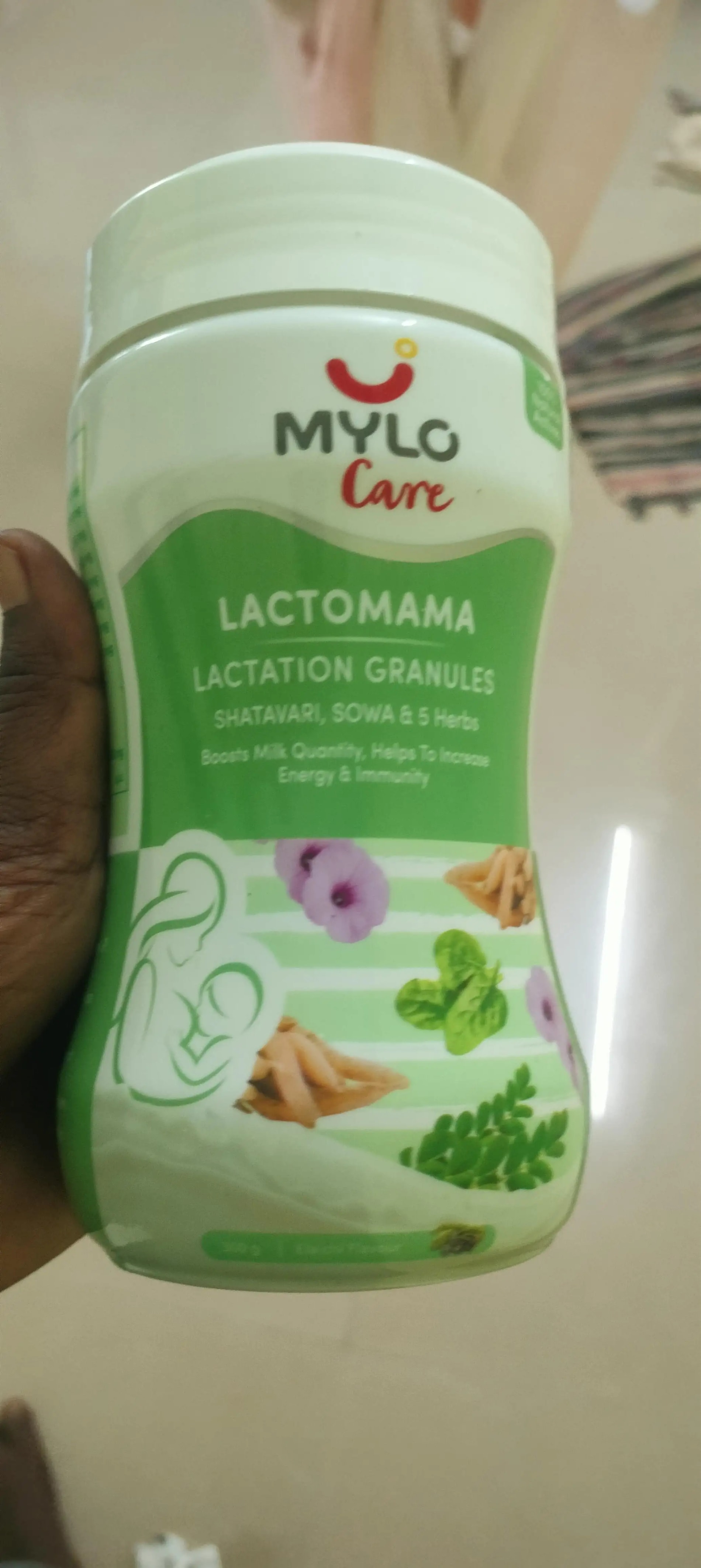 Mylo LactoMama ™ | With Shatavari, Sowa & 5 herbs | Natural Supplement for Boosting Breast Milk | 100% Natural Ingredients | 300g | Pack of 2 | Elaichi