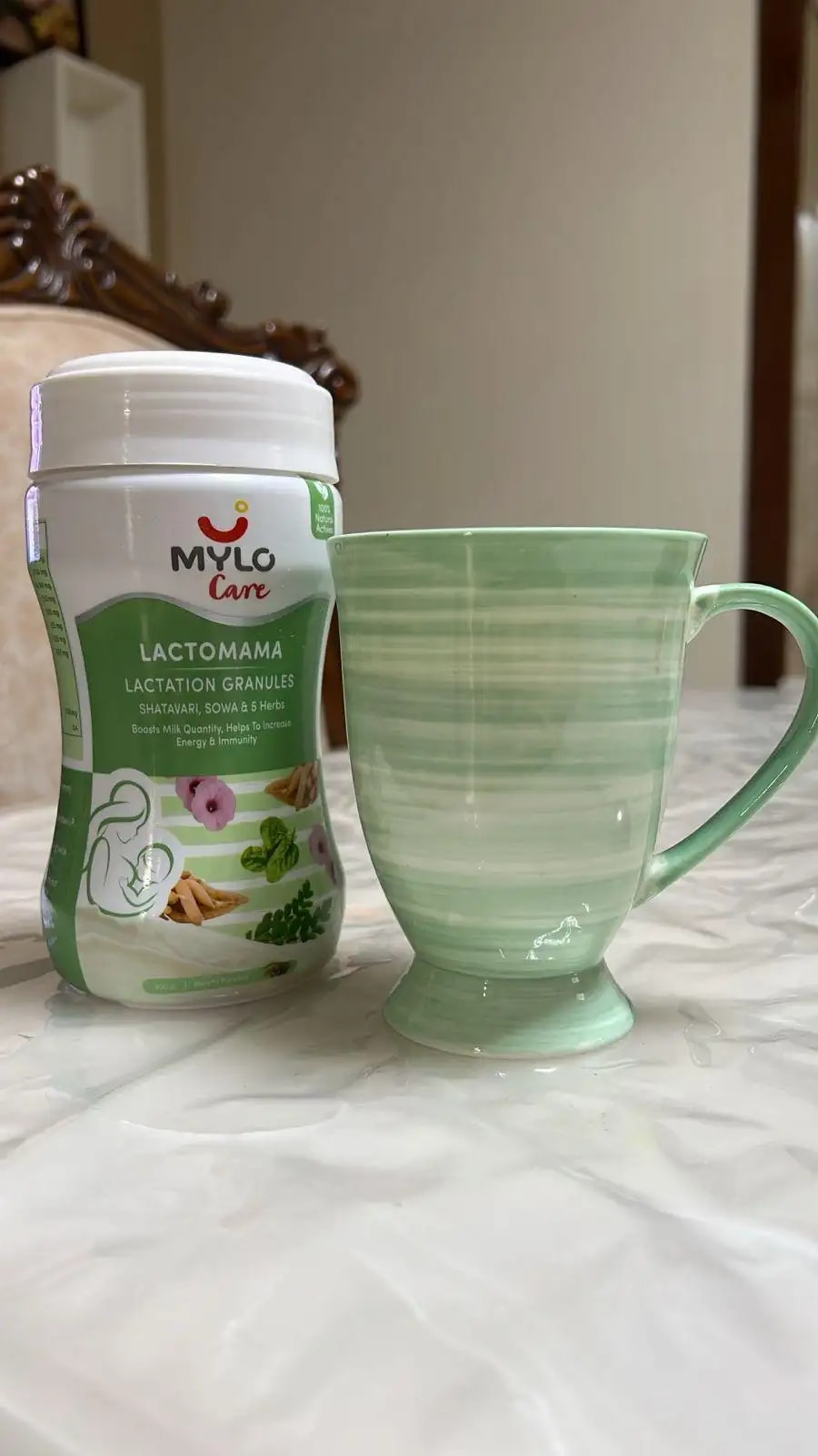 Mylo LactoMama ™ | With Shatavari, Sowa & 5 herbs | Natural Supplement for Boosting Breast Milk | 100% Natural Ingredients | 300g | Pack of 2 | Elaichi