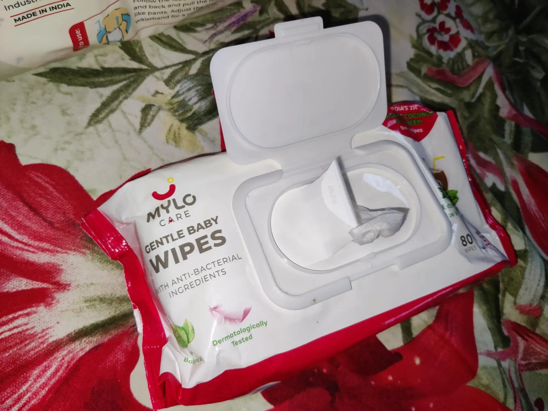 Gentle Baby Wipes With Lid - Organic Coconut Oil, Neem, Aloe Vera and Vitamin E | 98% Pure Water | Dermatologically Tested (Pack of 3) - 72 Wipes Per Pack