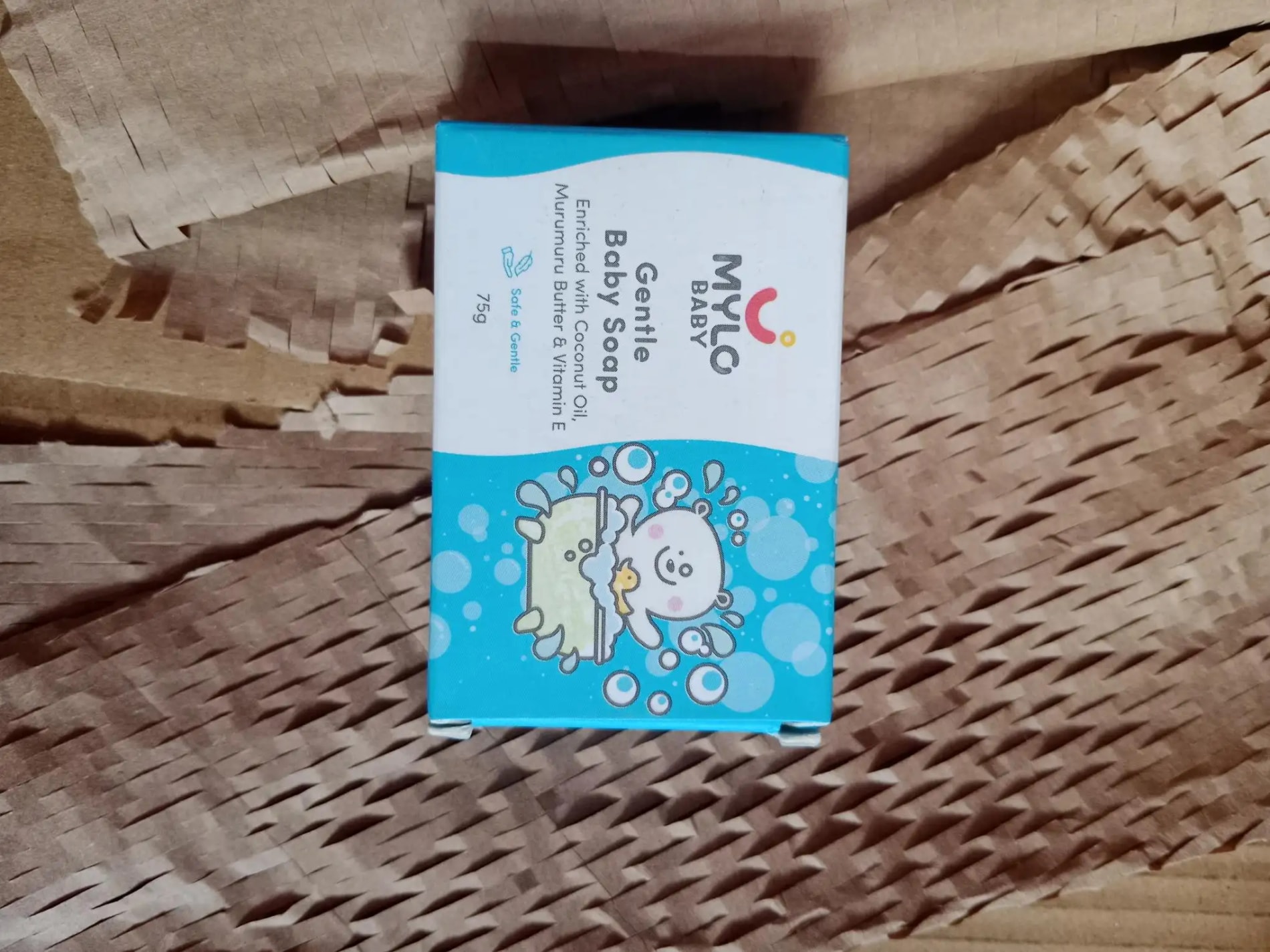 Mylo Baby Soap 75g - For 0-3 years with Vitamin E, Murumuru Butter, Jojoba Oil & Coconut Oil - Pack of 6