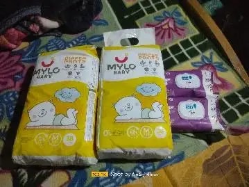 Super Saver Combo - Baby Diaper Pants Medium (M) 7-8 kgs - (76 count) Leak Proof + Extra Virgin Coconut Oil (200ml)