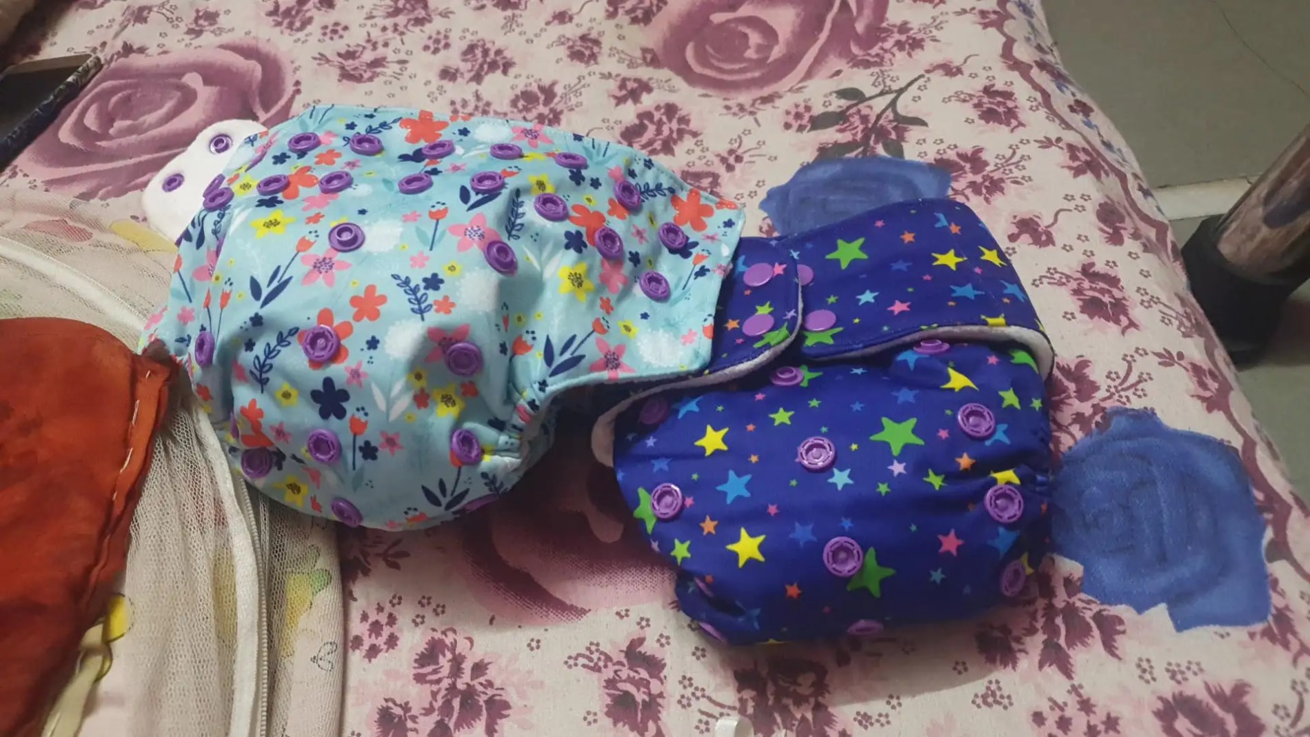 Adjustable Washable & Reusable Cloth Diaper With Absorbent Insert Pad (3M-3Y) | Oeko-Tex Certified | Prevents Rashes - Rainbow & Jungle - Pack of 2