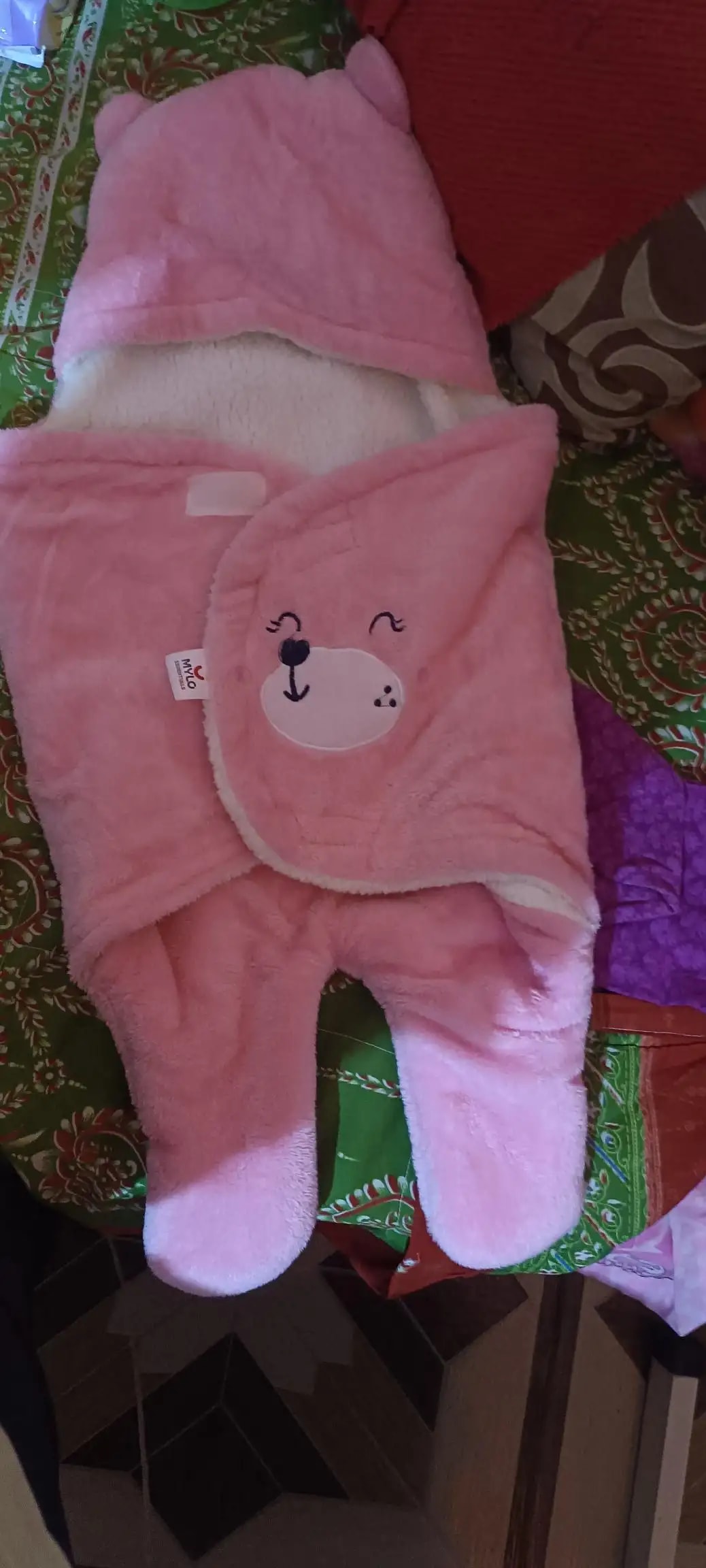 Baby Wrapper for New Born | Baby Swaddling Wrapper | 4-in-1 All Season AC Blanket cum Sleeping Bag for Baby 0-6 Months - Light Pink & Mint Green