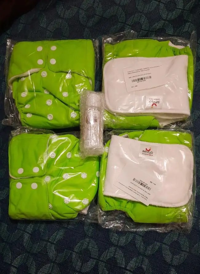 Adjustable Washable & Reusable Cloth Diaper With Dry Feel, Absorbent Insert Pad (3M-3Y) | Oeko-Tex Certified | Prevents Rashes - Assorted Colors - Pack of 4