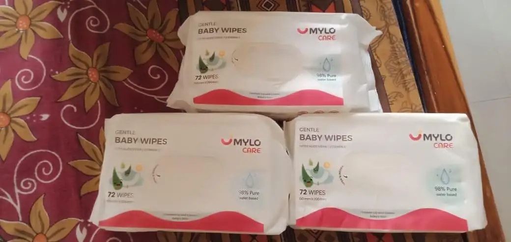 Gentle Baby Wipes With Lid - Organic Coconut Oil, Neem, Aloe Vera and Vitamin E | 98% Pure Water | Dermatologically Tested (Pack of 3) - 72 Wipes Per Pack